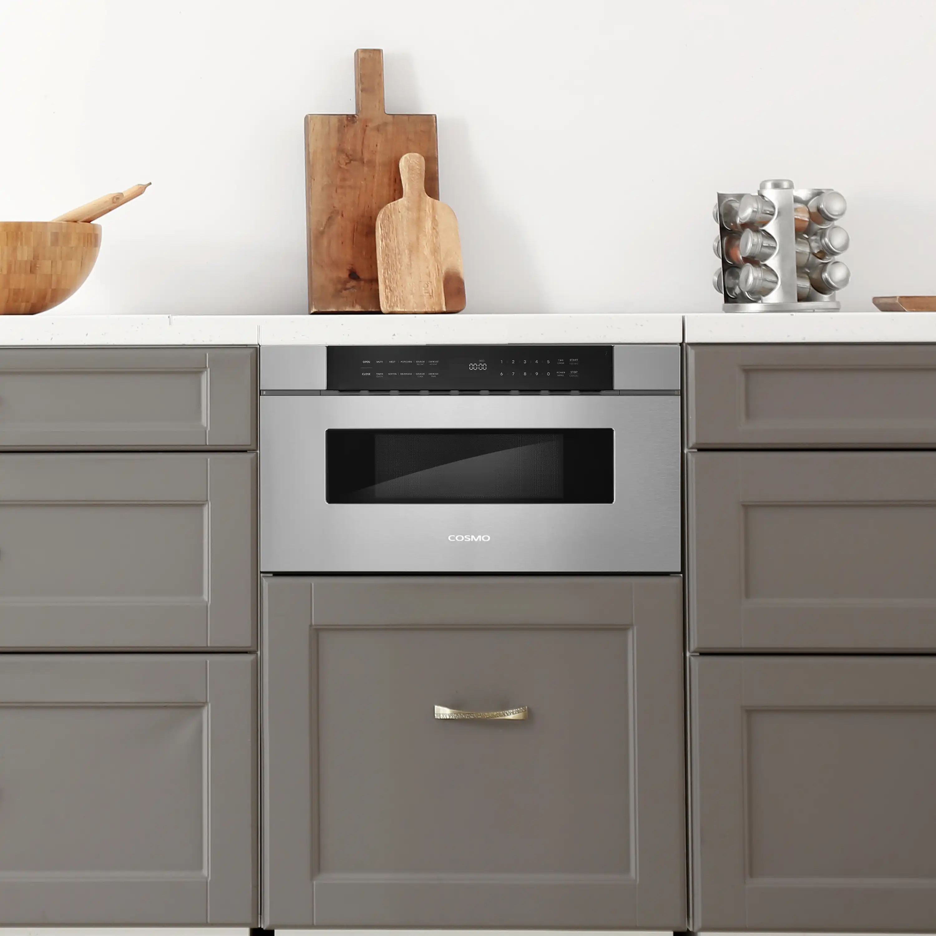 Cosmo 30-Inch Built-In Microwave Drawer in Stainless Steel (COS-MWD3012NHSS) - Image 2