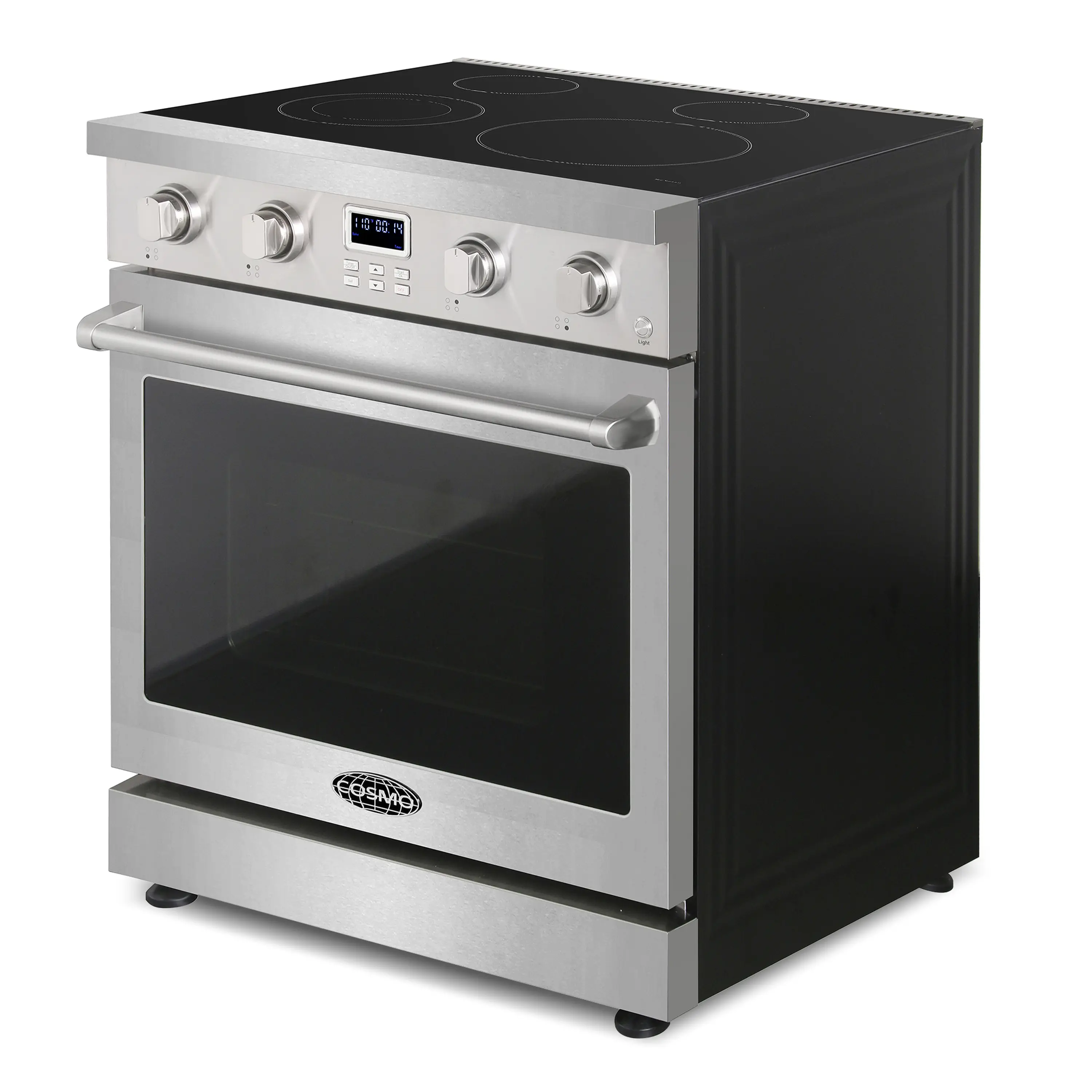 Cosmo 30-Inch Electric Range with 4 Burner Glass Cooktop and  4.8 Cu. Ft. Convection Oven in Stainless Steel (COS-ERC304KBD) - Image 3