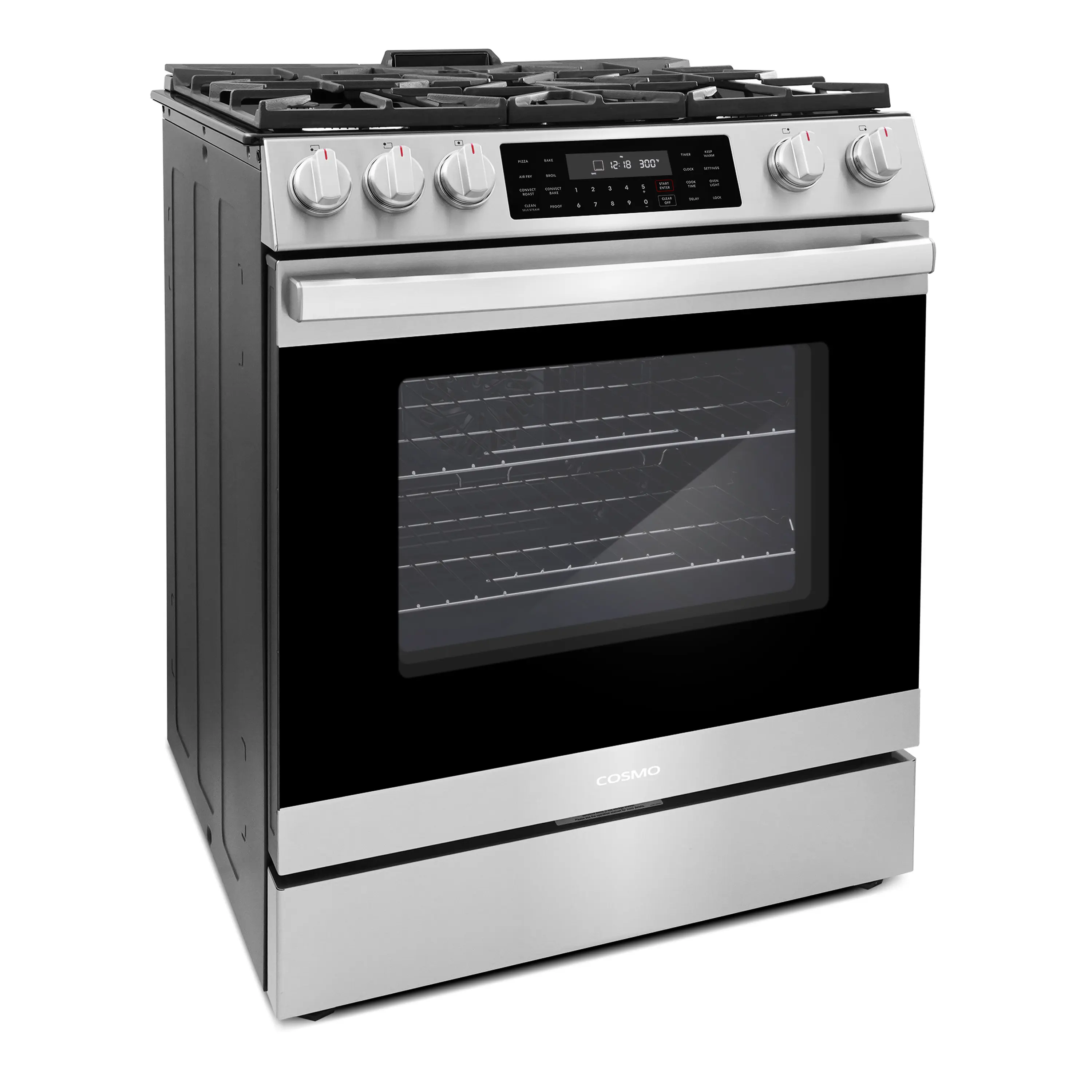 Cosmo 30-Inch Professional Style Gas Range with 5 Gas Burners and 6.1 Cu. Ft. Convection Oven in Stainless Steel (COS-GRC305KTD) - Image 3