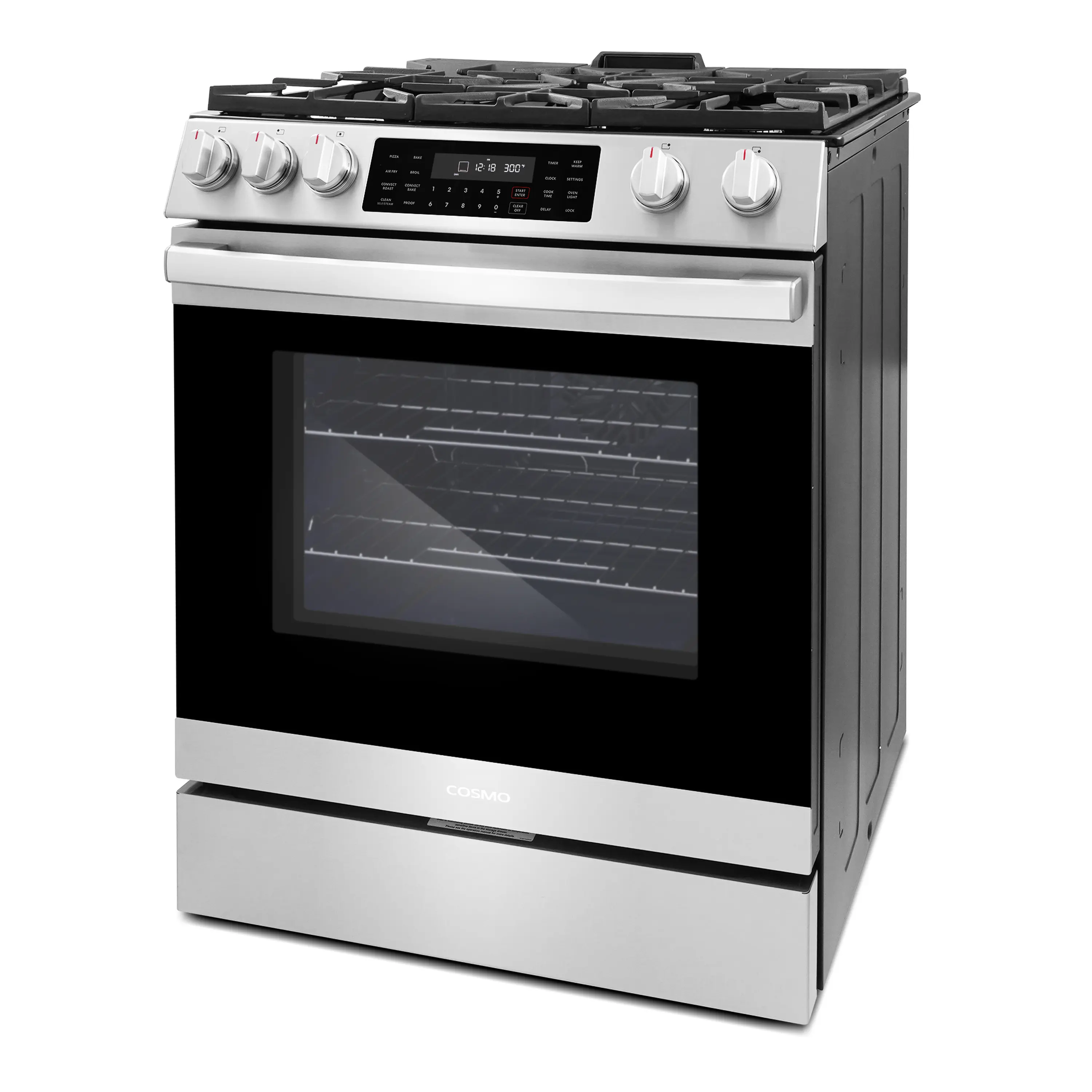 Cosmo 30-Inch Professional Style Gas Range with 5 Gas Burners and 6.1 Cu. Ft. Convection Oven in Stainless Steel (COS-GRC305KTD) - Image 4
