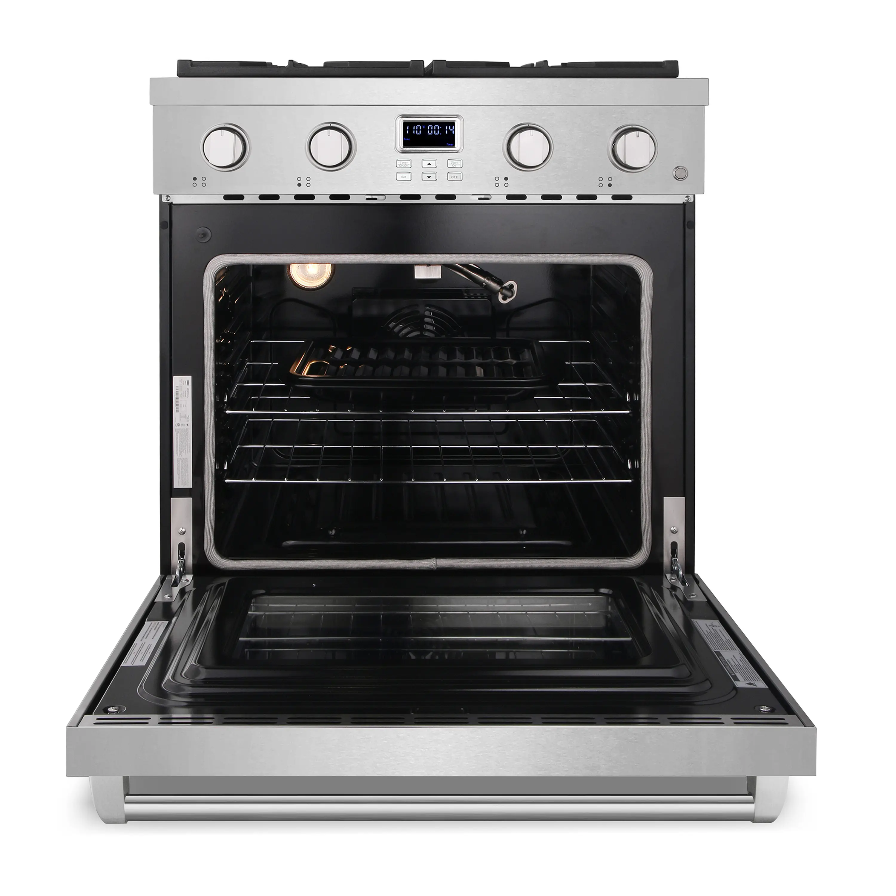 Cosmo 30-Inch Slide-In Freestanding Gas Range with 4 Gas Burners and 4.8 Cu. Ft. Convection Oven in Stainless Steel (COS-GRC304KB) - Image 5