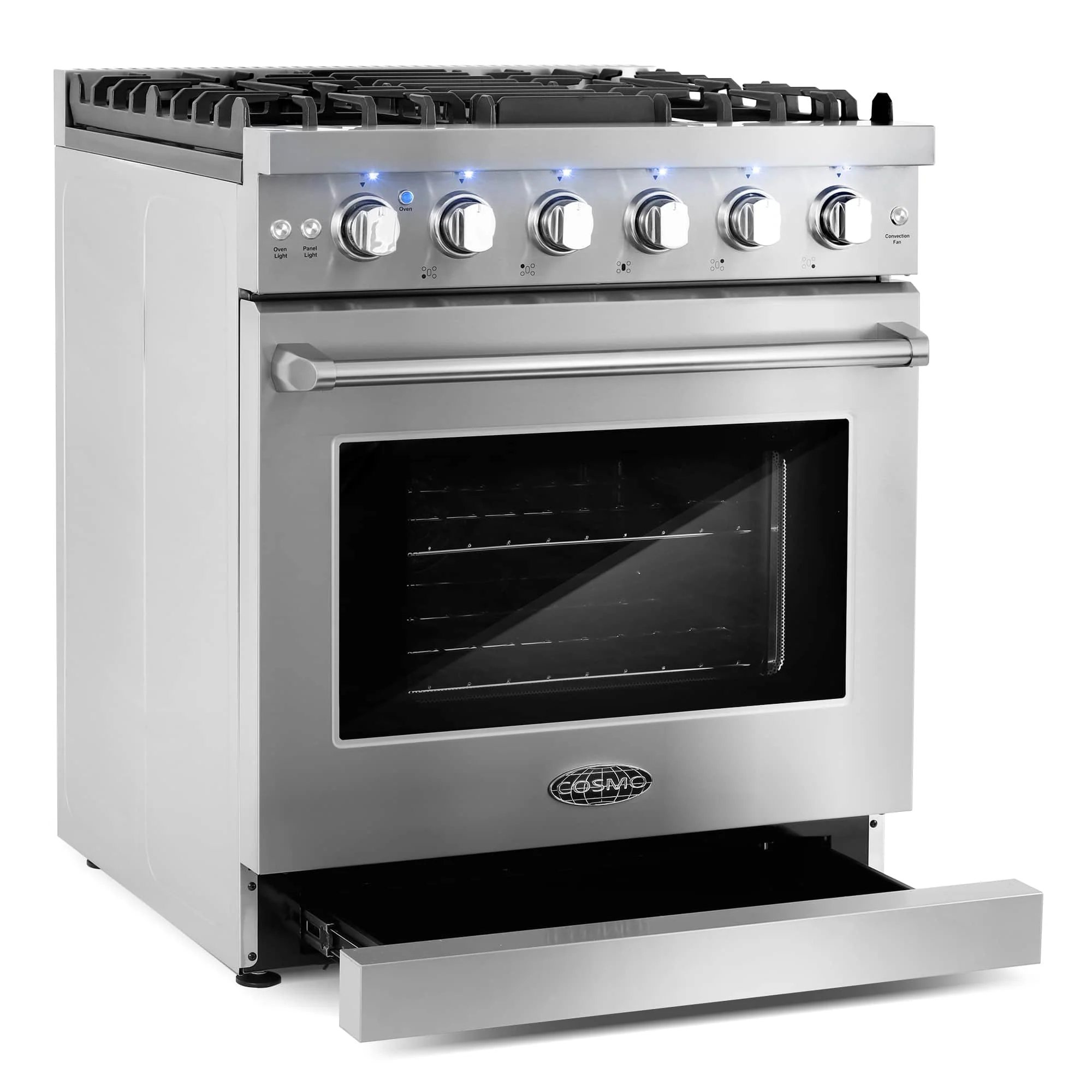 Cosmo 30 -Inch Slide-In Freestanding Gas Range with 5 Sealed Burners in Stainless Steel (COS-EPGR304) - Image 7
