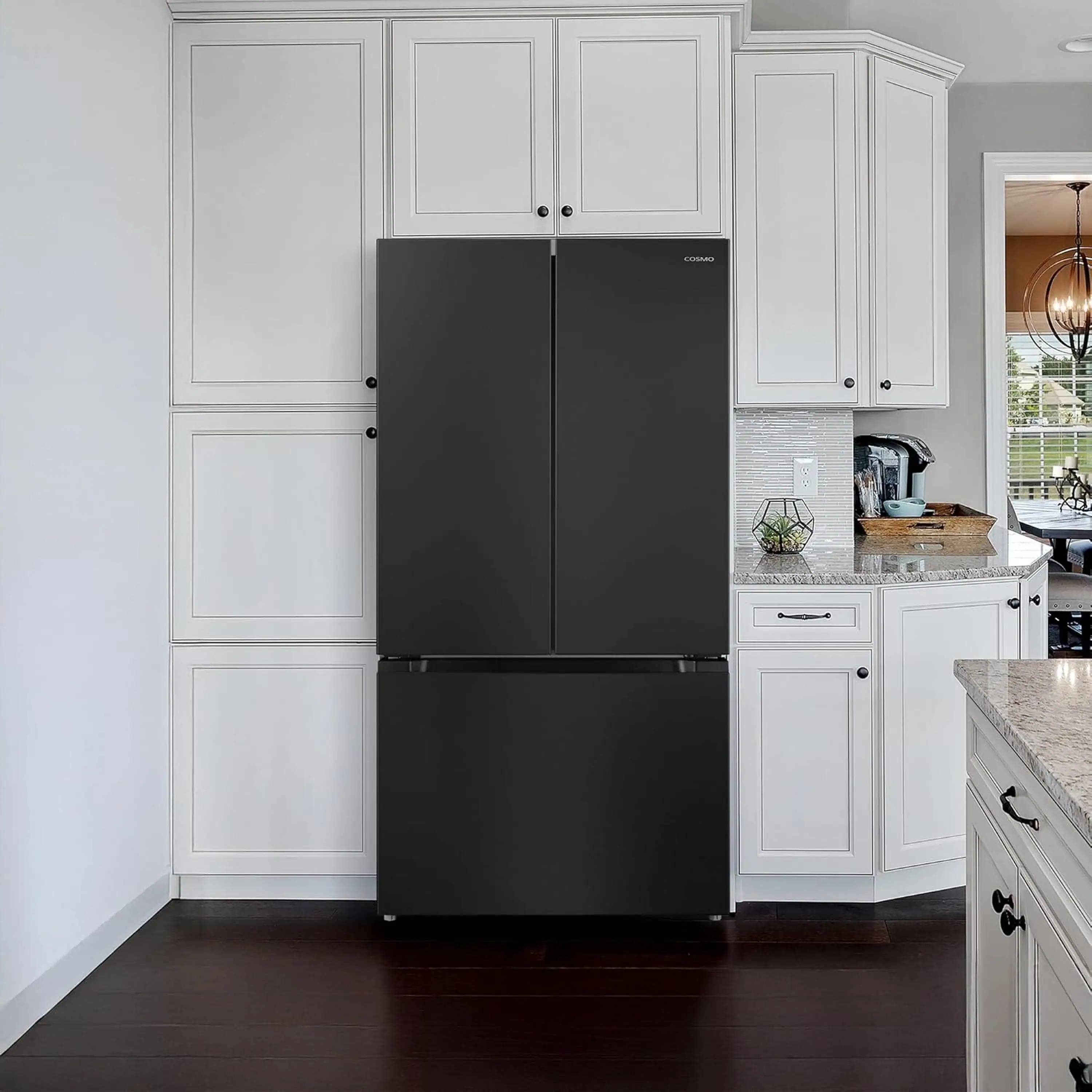 Cosmo 36-Inch 27.4 Cu. Ft. French Door Refrigerator in Matte Black (COS-RFFV283RBK) - Image 2