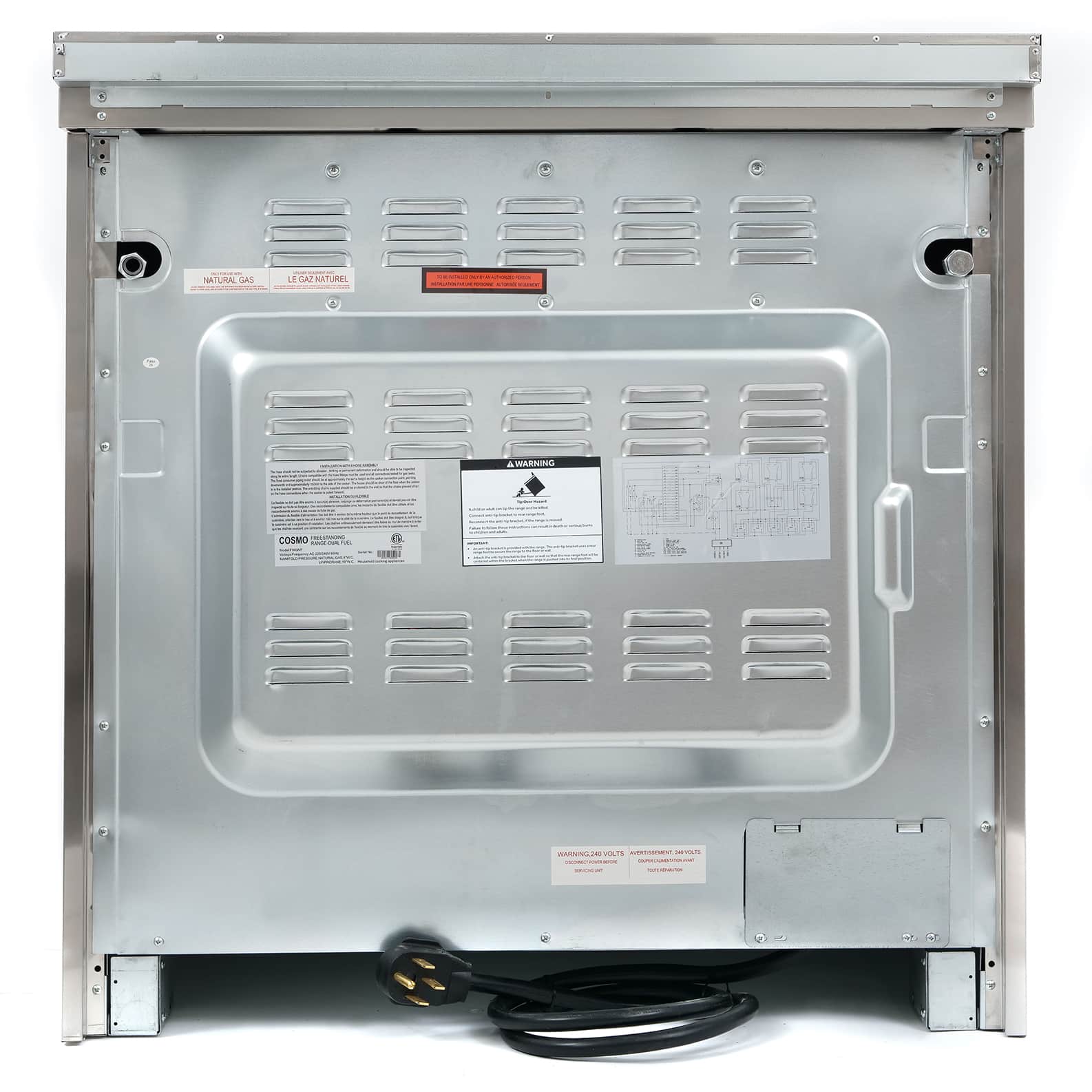 Cosmo 36-Inch 3.8 Cu. Ft. Single Oven Dual Fuel Range in Stainless Steel (COS-F965NF) - Image 13