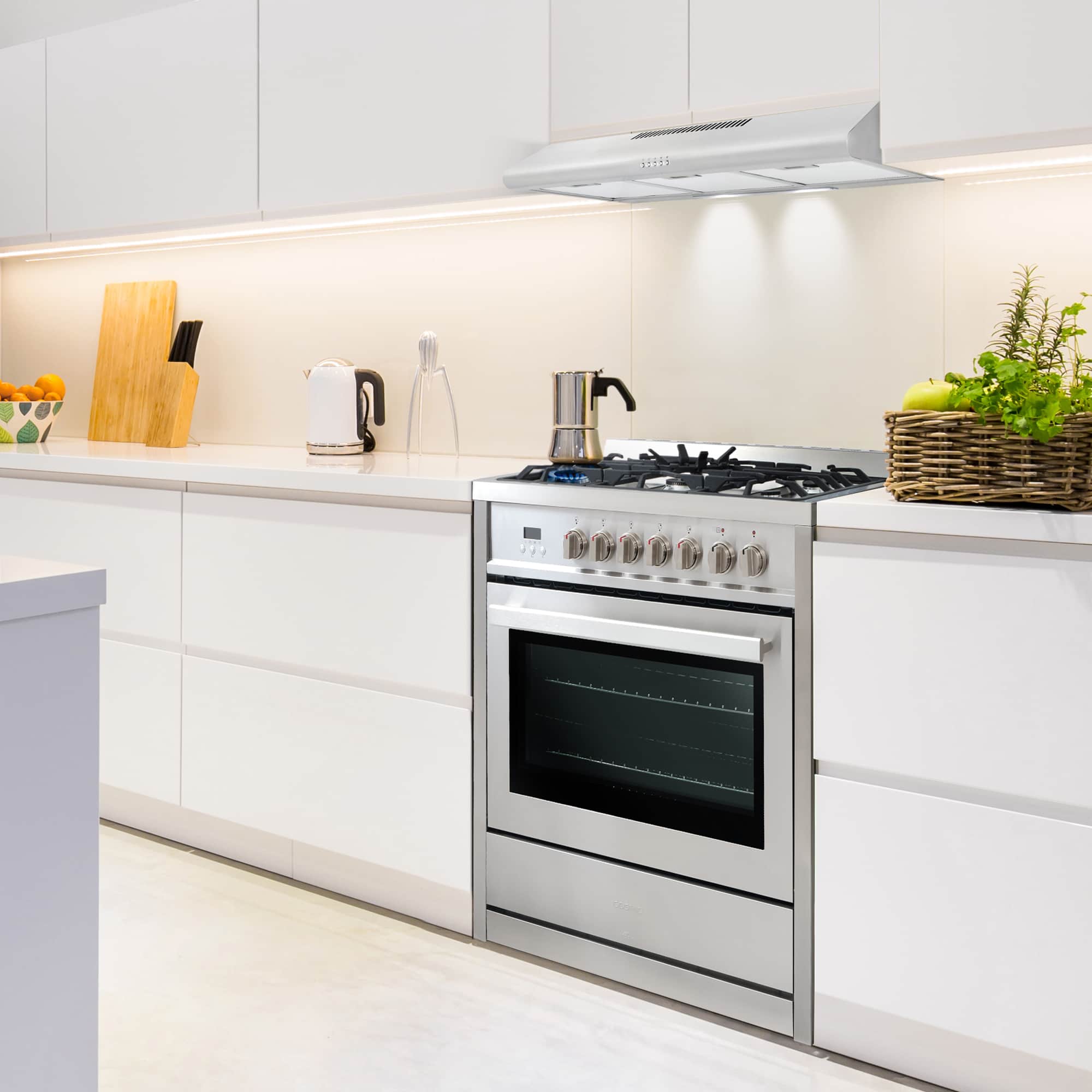 Cosmo 36-Inch 3.8 Cu. Ft. Single Oven Dual Fuel Range in Stainless Steel (COS-F965NF) - Image 3