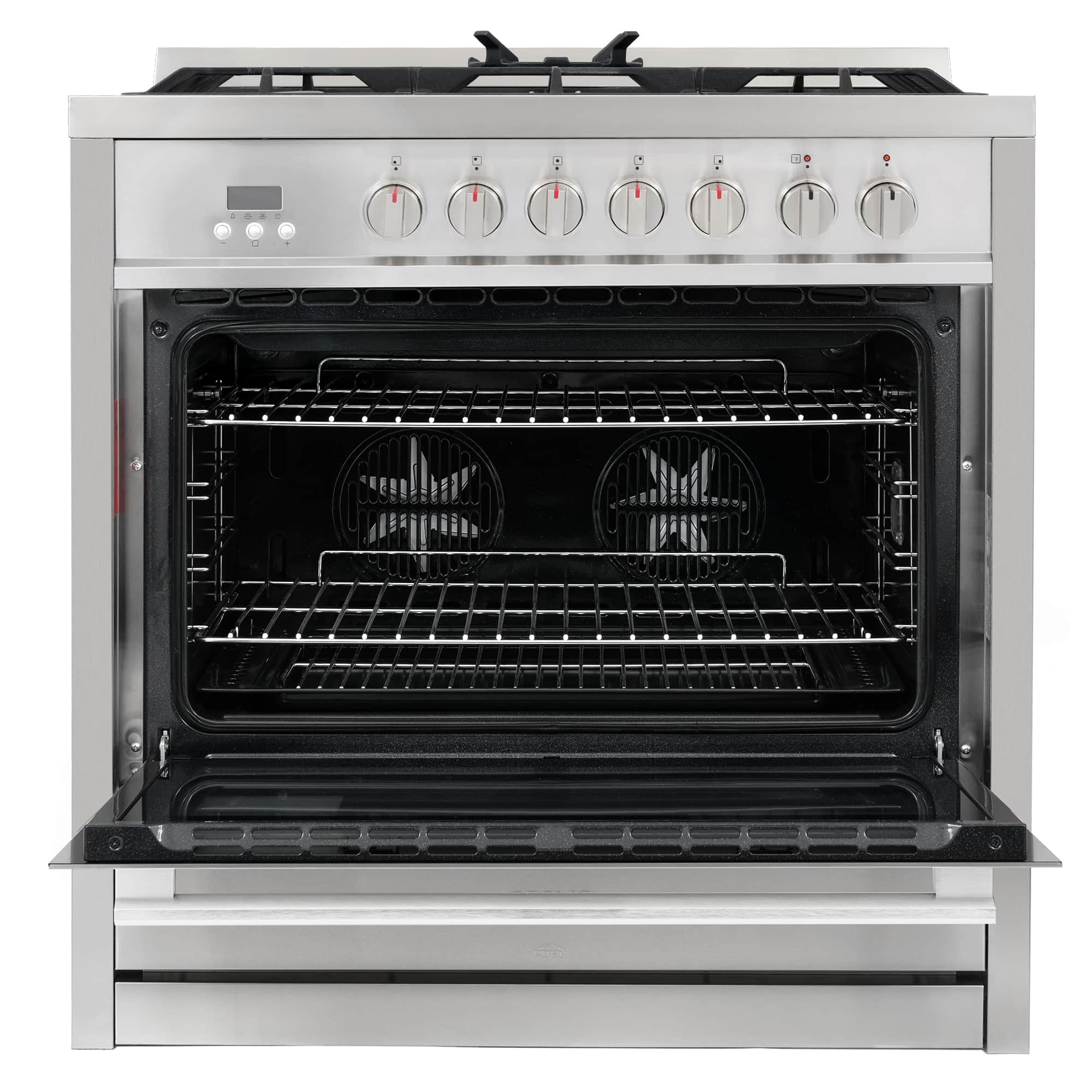 Cosmo 36-Inch 3.8 Cu. Ft. Single Oven Dual Fuel Range in Stainless Steel (COS-F965NF) - Image 5