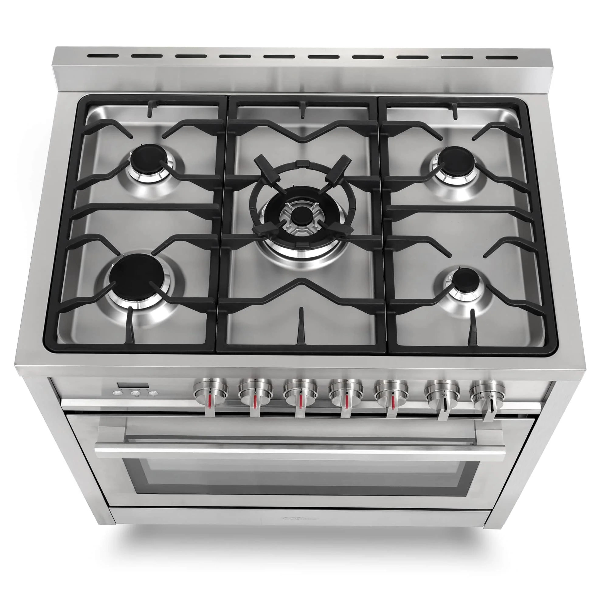Cosmo 36-Inch 3.8 Cu. Ft. Single Oven Dual Fuel Range in Stainless Steel (F965) - Image 5