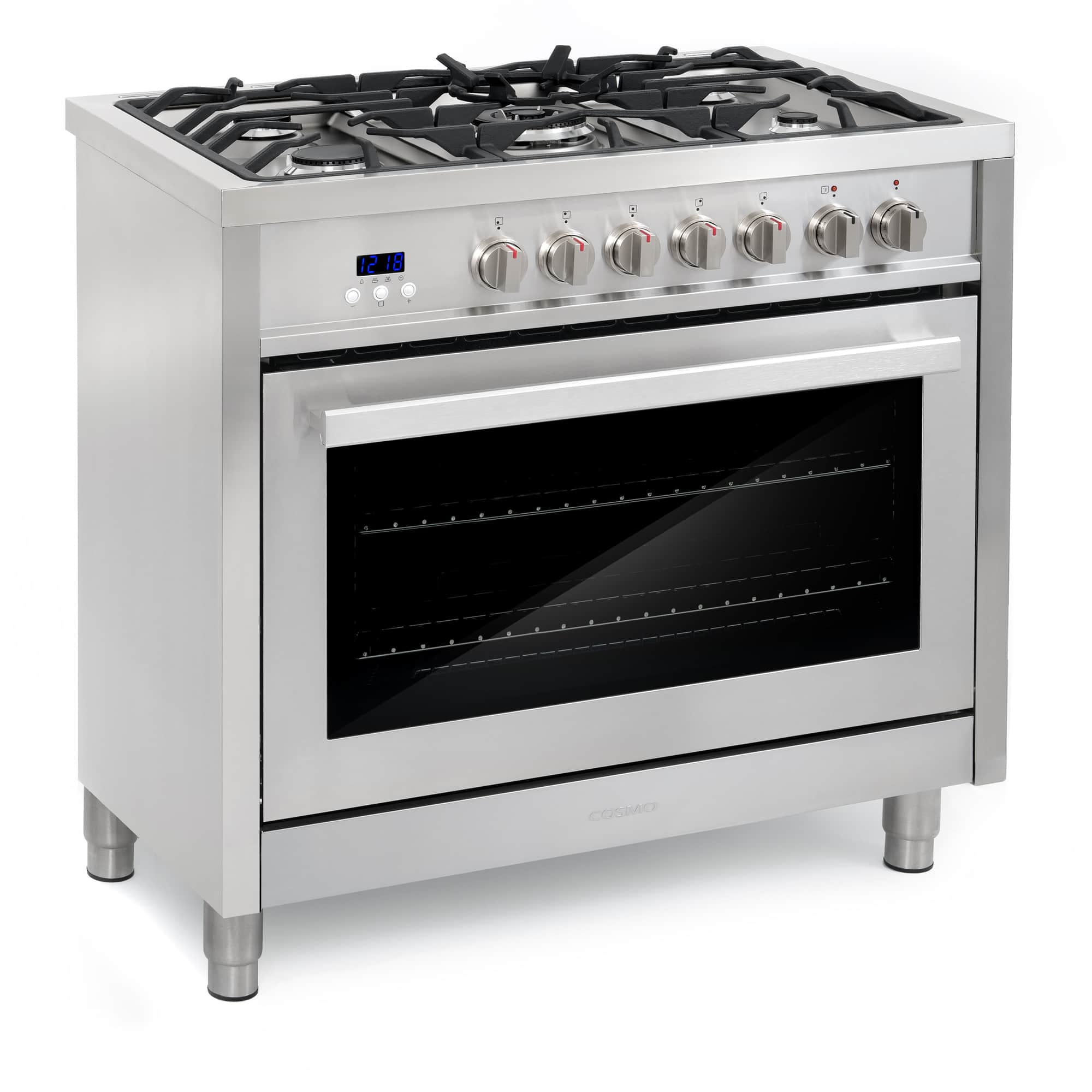 Cosmo 36-Inch 3.8 Cu. Ft. Single Oven Dual Fuel Range in Stainless Steel (F965) - Image 7