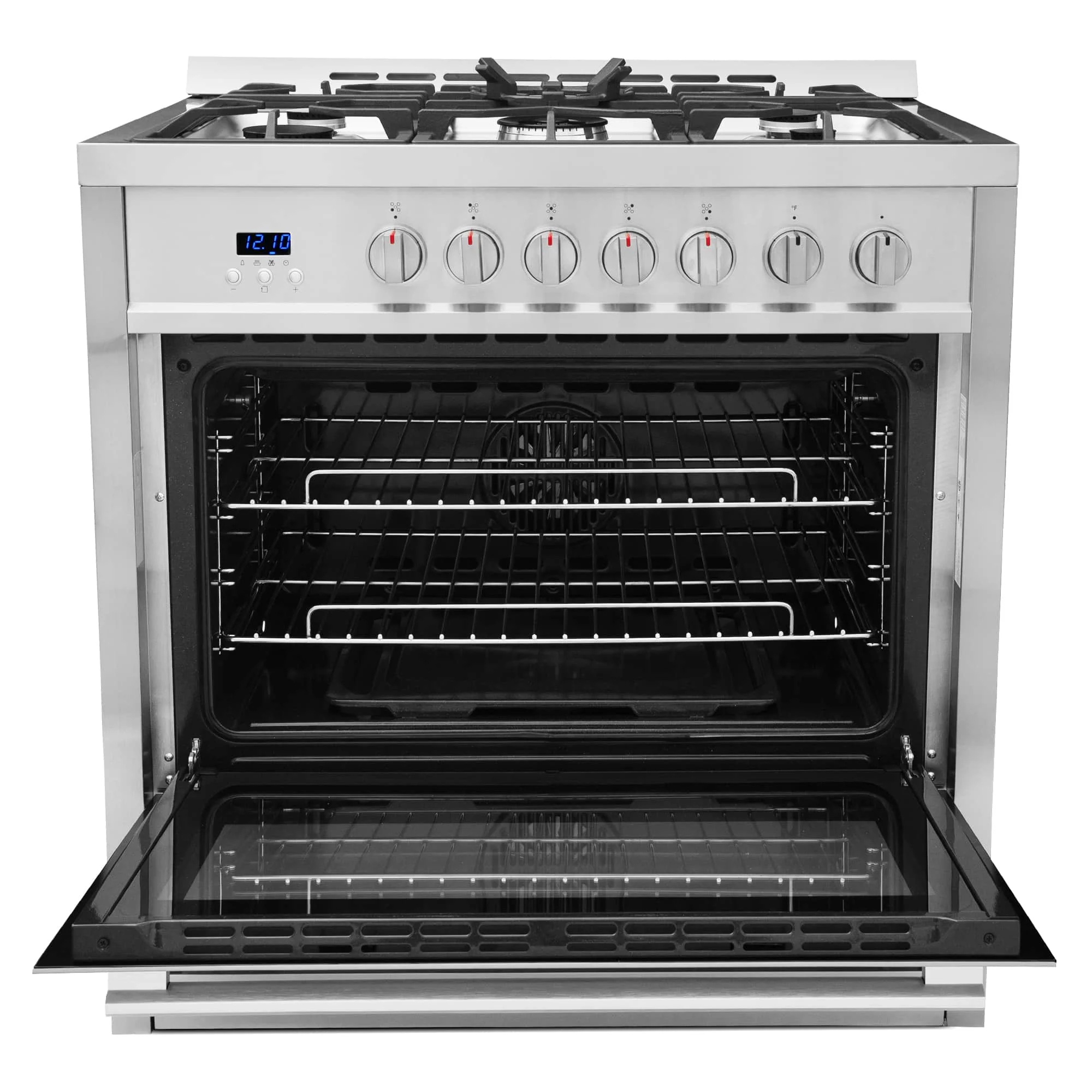 Cosmo 36-Inch 3.8 Cu. Ft. Single Oven Gas Range with 5 Burner Cooktop in Stainless Steel (COS-965AGC) - Image 6