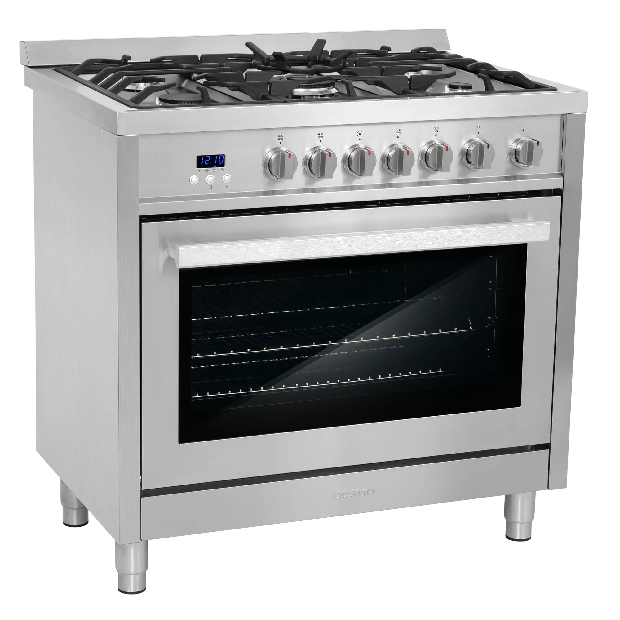Cosmo 36-Inch 3.8 Cu. Ft. Single Oven Gas Range with 5 Burner Cooktop in Stainless Steel (COS-965AGFC) - Image 6