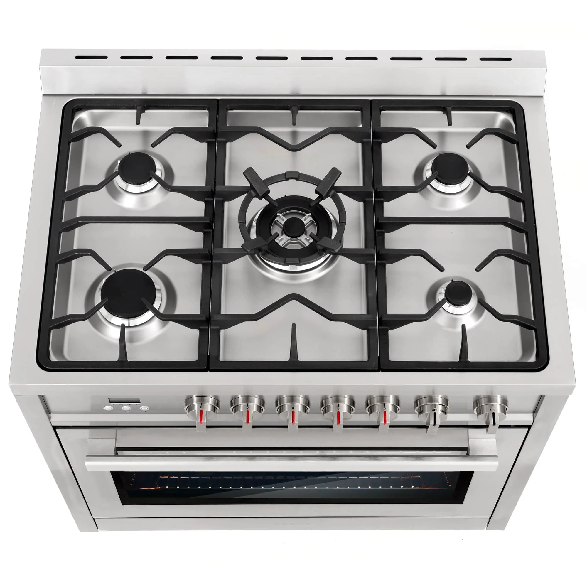 Cosmo 36-Inch 3.8 Cu. Ft. Single Oven Gas Range with 5 Burner Cooktop in Stainless Steel (COS-965AGFC) - Image 7