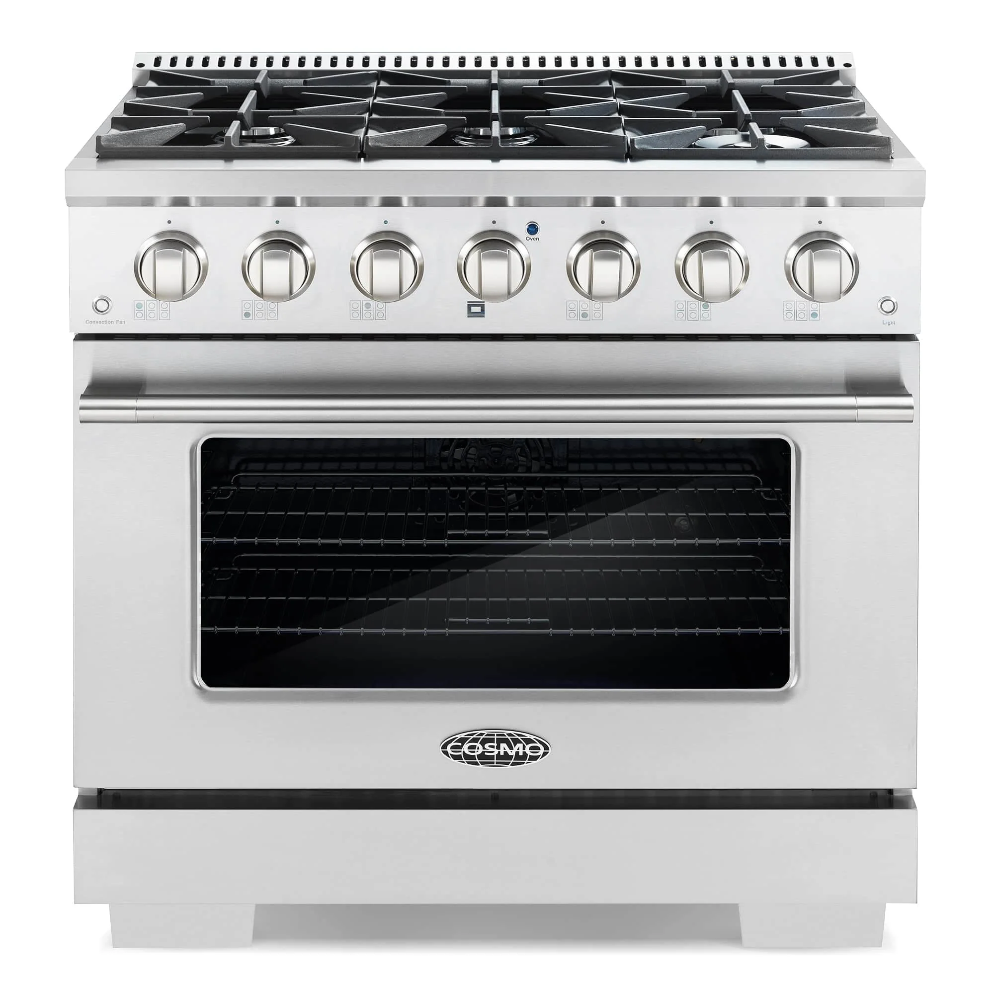 Cosmo 36-Inch 4.5 Cu. Ft. Gas Range with 6 Italian Burners in Stainless Steel (COS-GRP366) - Image 4
