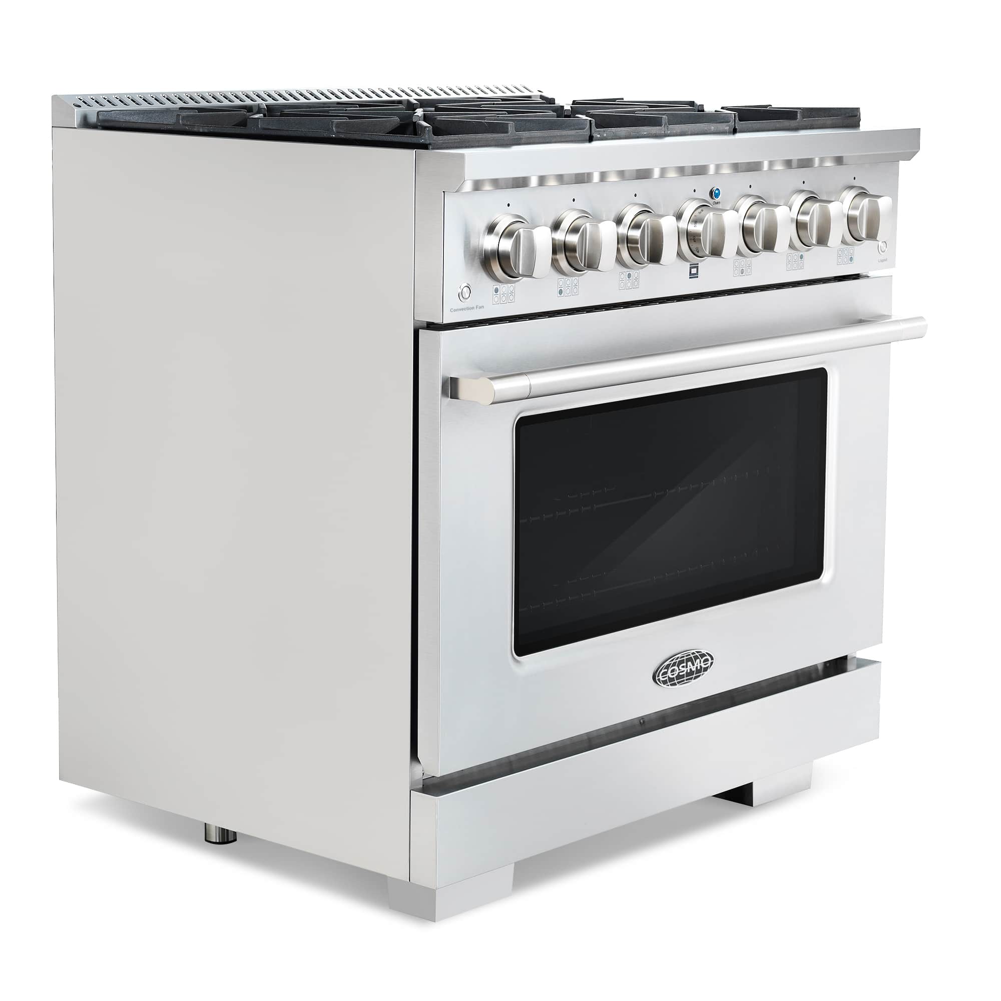 Cosmo 36-Inch 4.5 Cu. Ft. Gas Range with 6 Italian Burners in Stainless Steel (COS-GRP366) - Image 6
