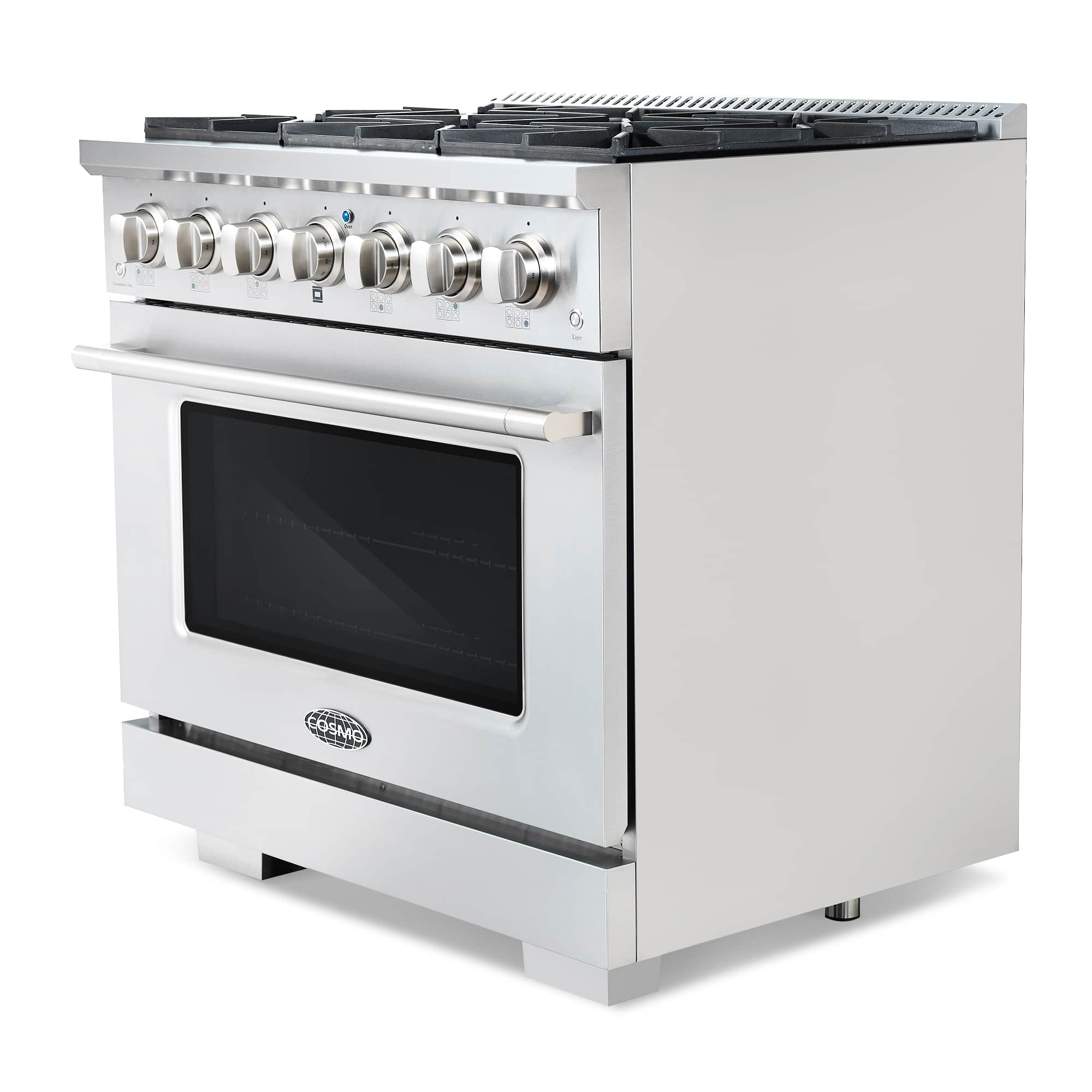 Cosmo 36-Inch 4.5 Cu. Ft. Gas Range with 6 Italian Burners in Stainless Steel (COS-GRP366) - Image 7