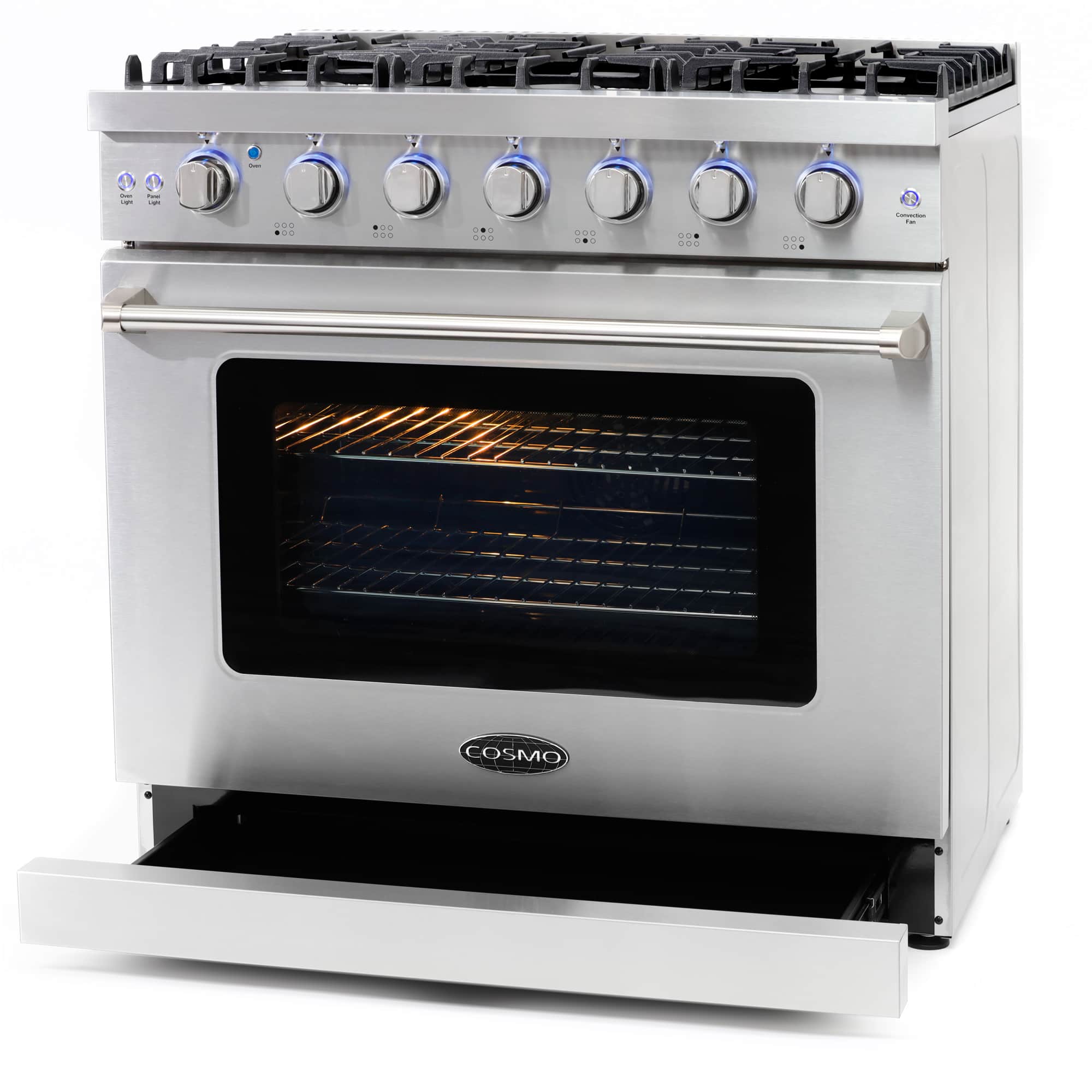 Cosmo 36-Inch 6.0 Cu. Ft. Gas Range in Stainless Steel (COS-EPGR366) - Image 10