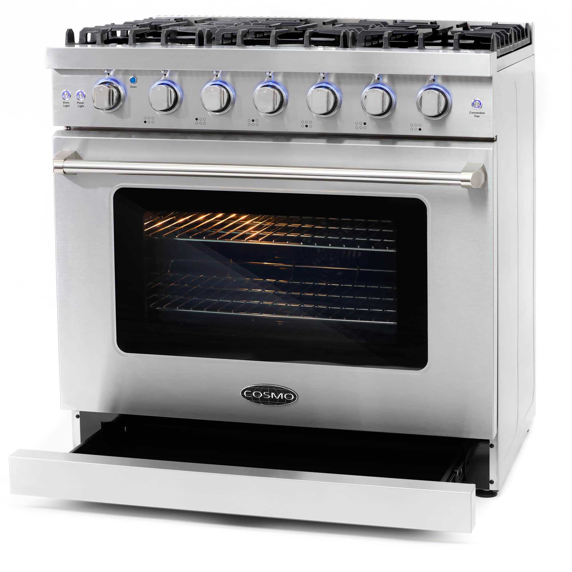 Cosmo 36-Inch 6.0 Cu. Ft. Gas Range in Stainless Steel (COS-EPGR366) - Image 9