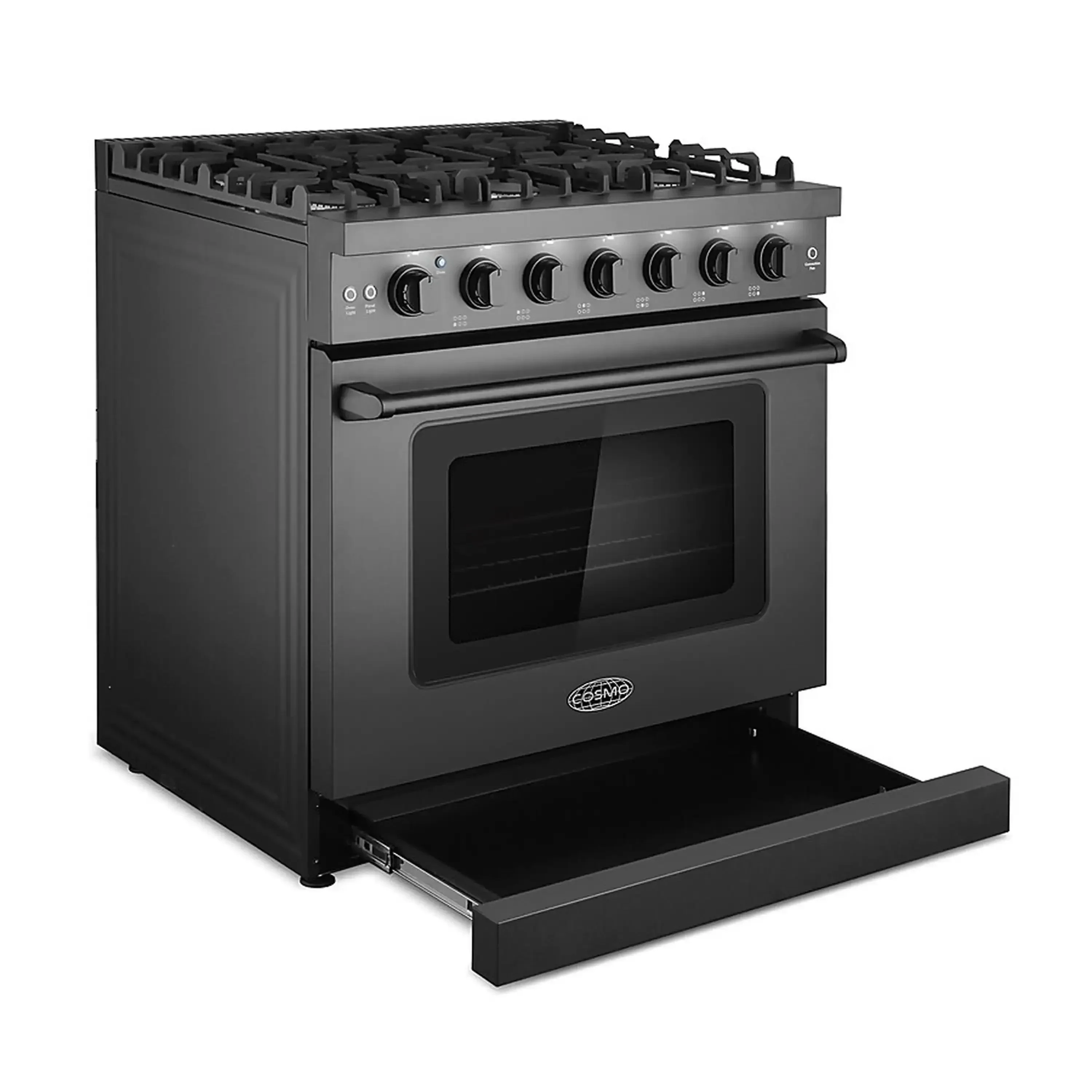 Cosmo 36-Inch Gas Range in Matte Black (COS-EPGR366-BK) - Image 2