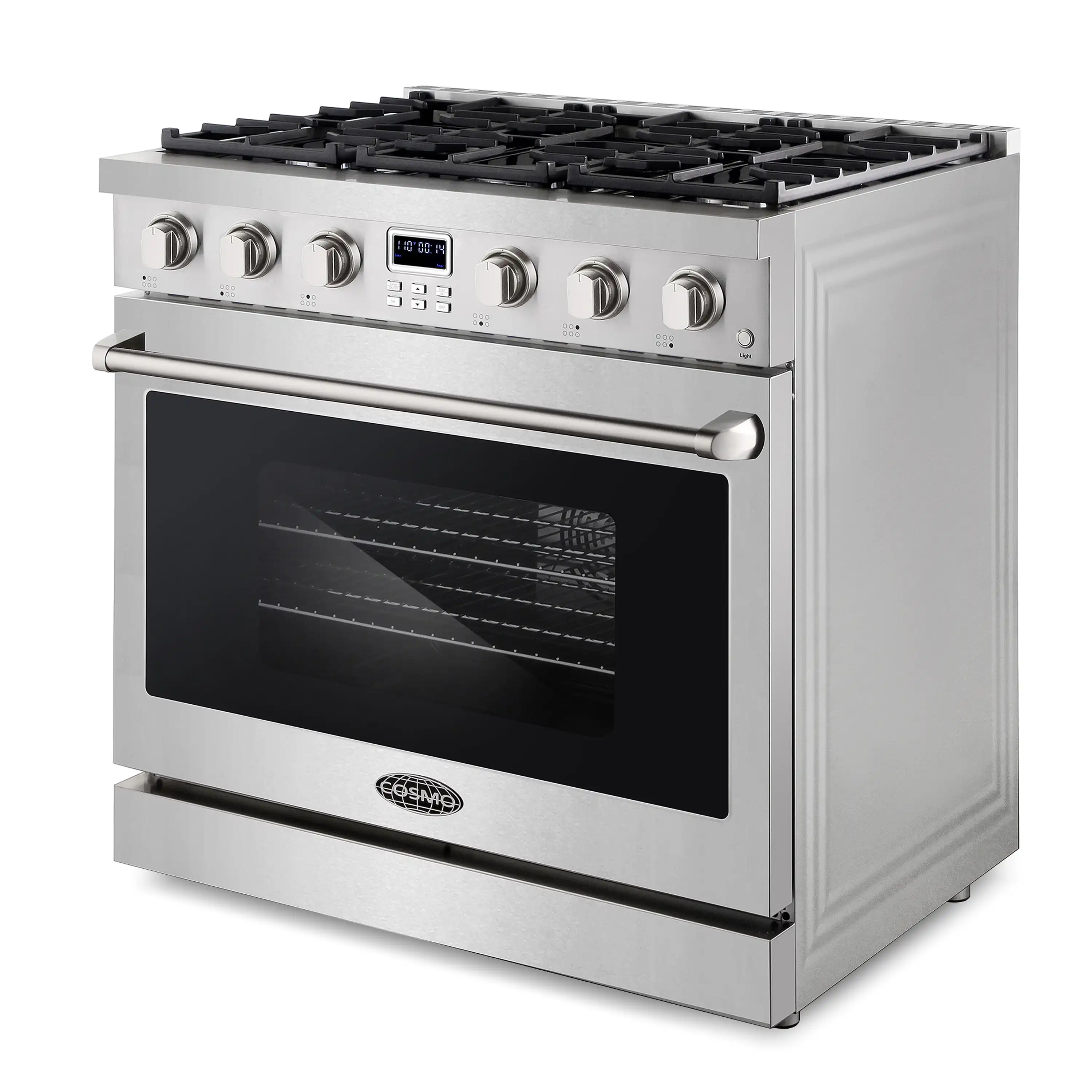 Cosmo 36-Inch Slide-In Freestanding Gas Range with 6 Gas Burners and 6.0 Cu. Ft. Convection Oven in Stainless Steel (COS-GRC366KB) - Image 3