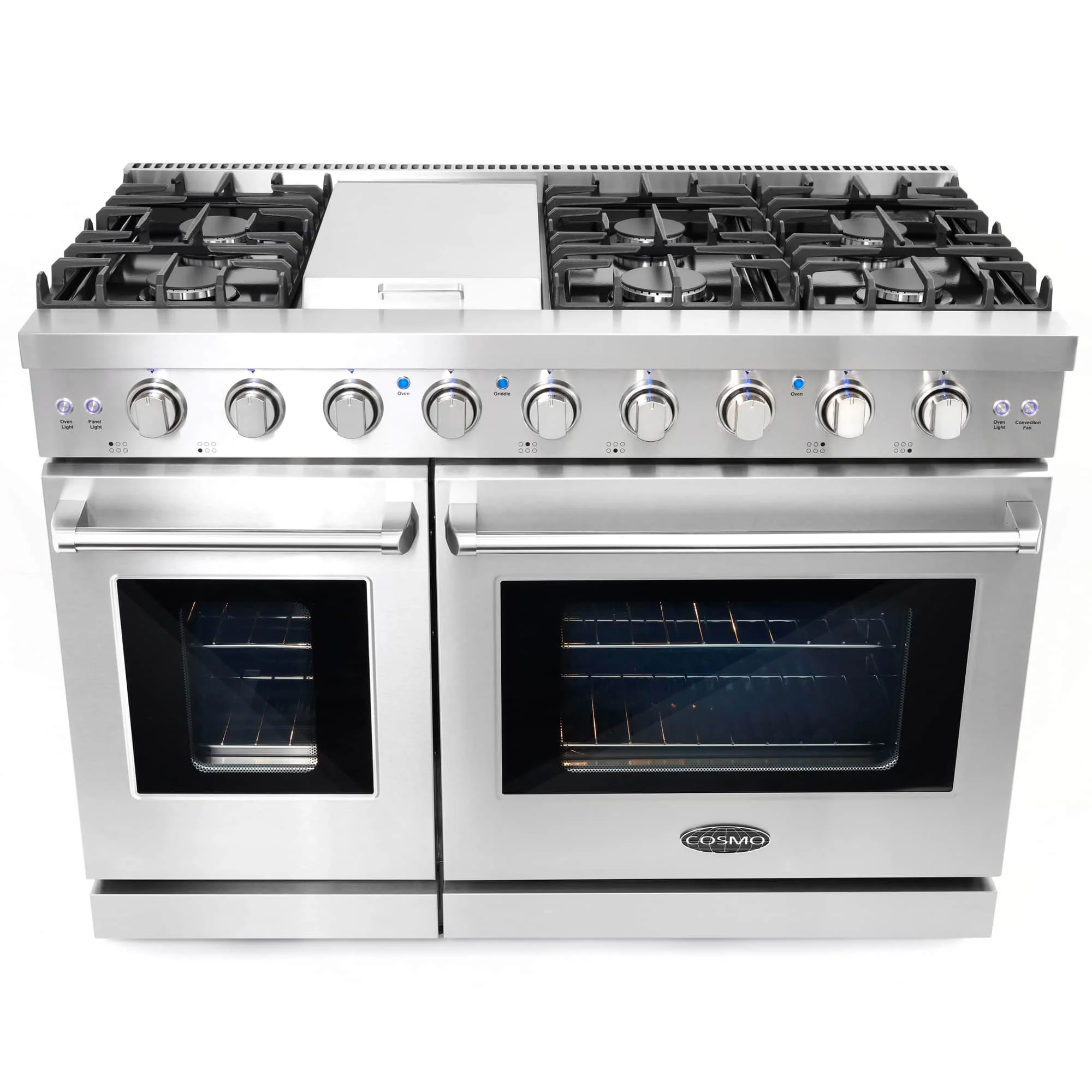 Cosmo 48-Inch 6.8 Cu. Ft. Double Oven Gas Range in Stainless Steel (COS-EPGR486G) - Image 5