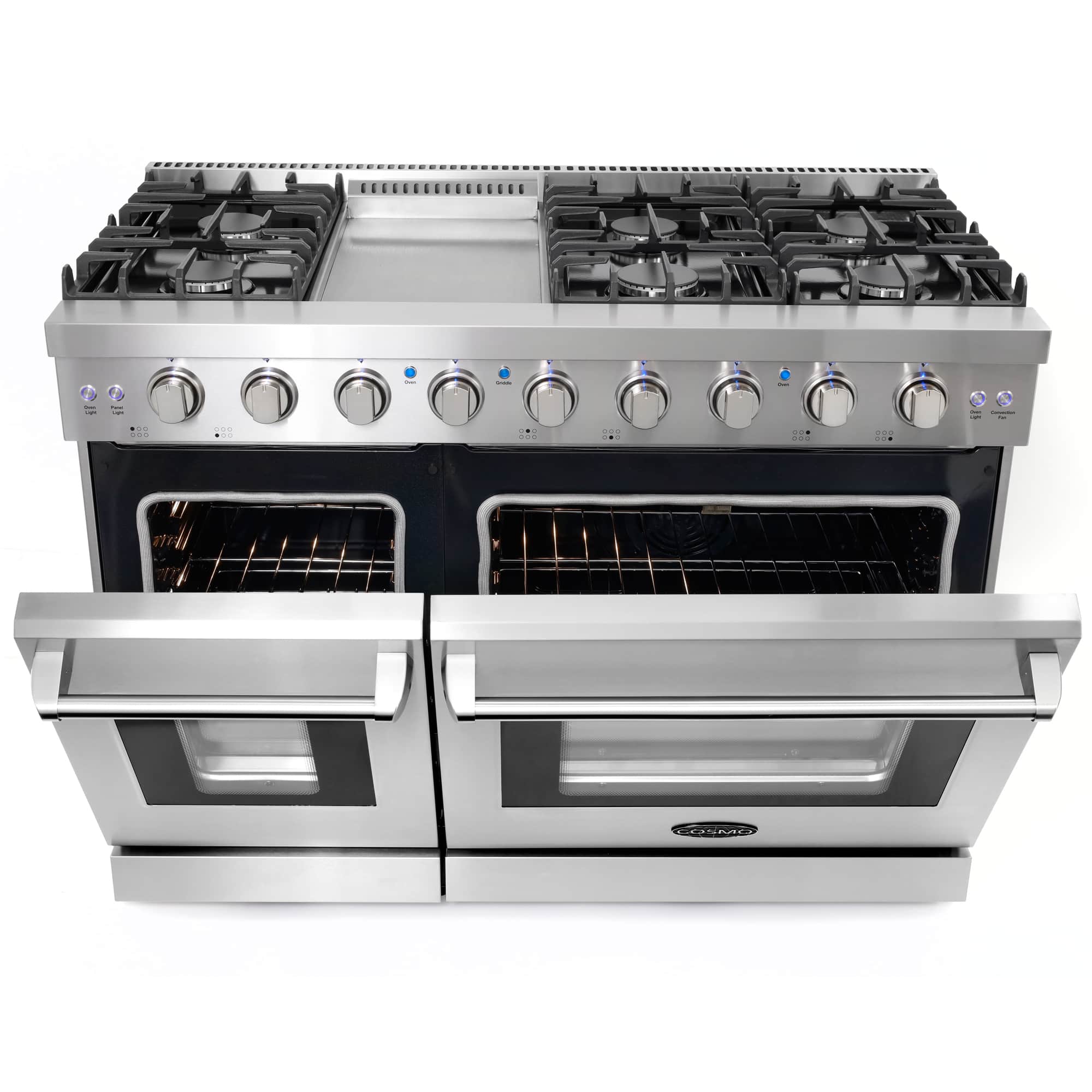 Cosmo 48-Inch 6.8 Cu. Ft. Double Oven Gas Range in Stainless Steel (COS-EPGR486G) - Image 6