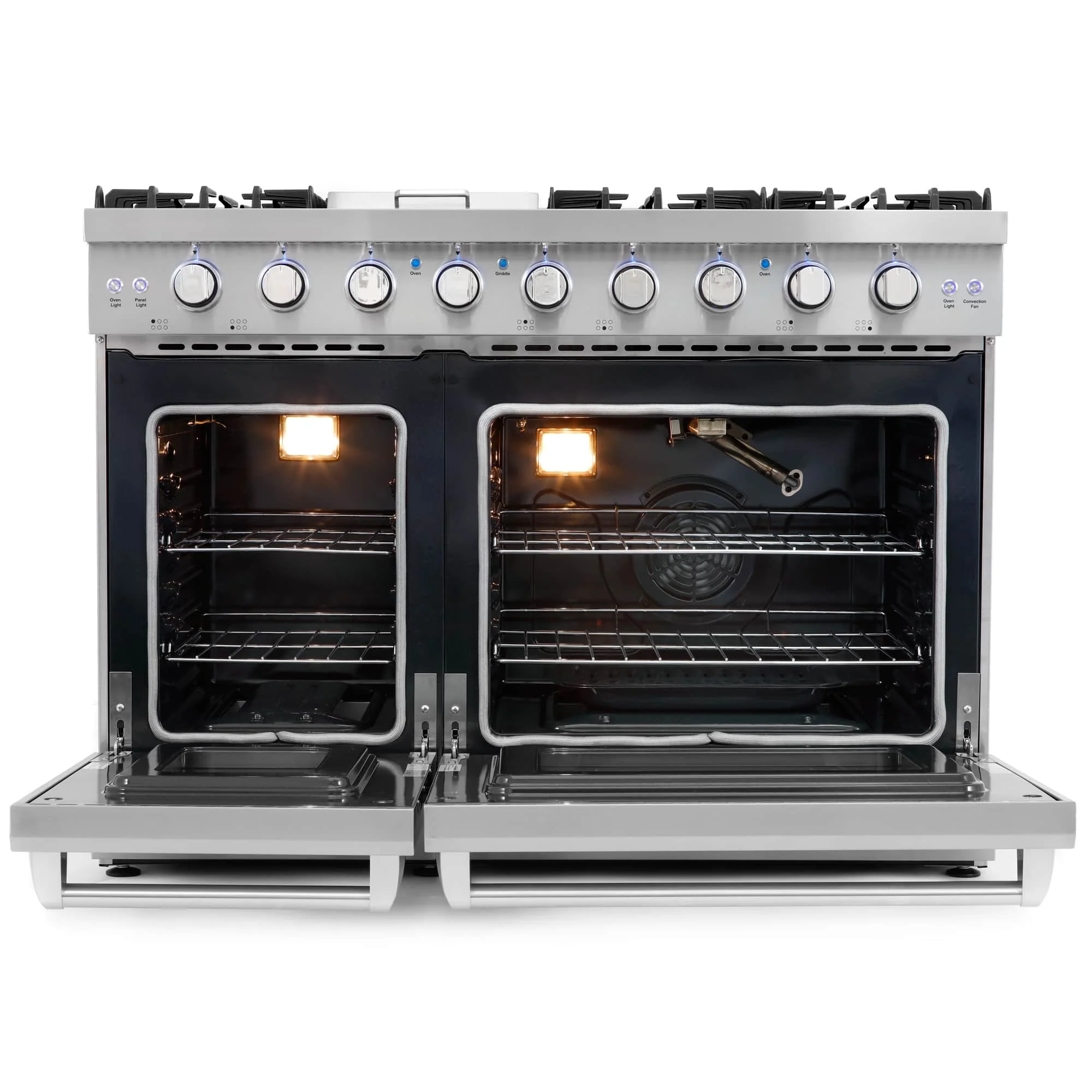 Cosmo 48-Inch 6.8 Cu. Ft. Double Oven Gas Range in Stainless Steel (COS-EPGR486G) - Image 7