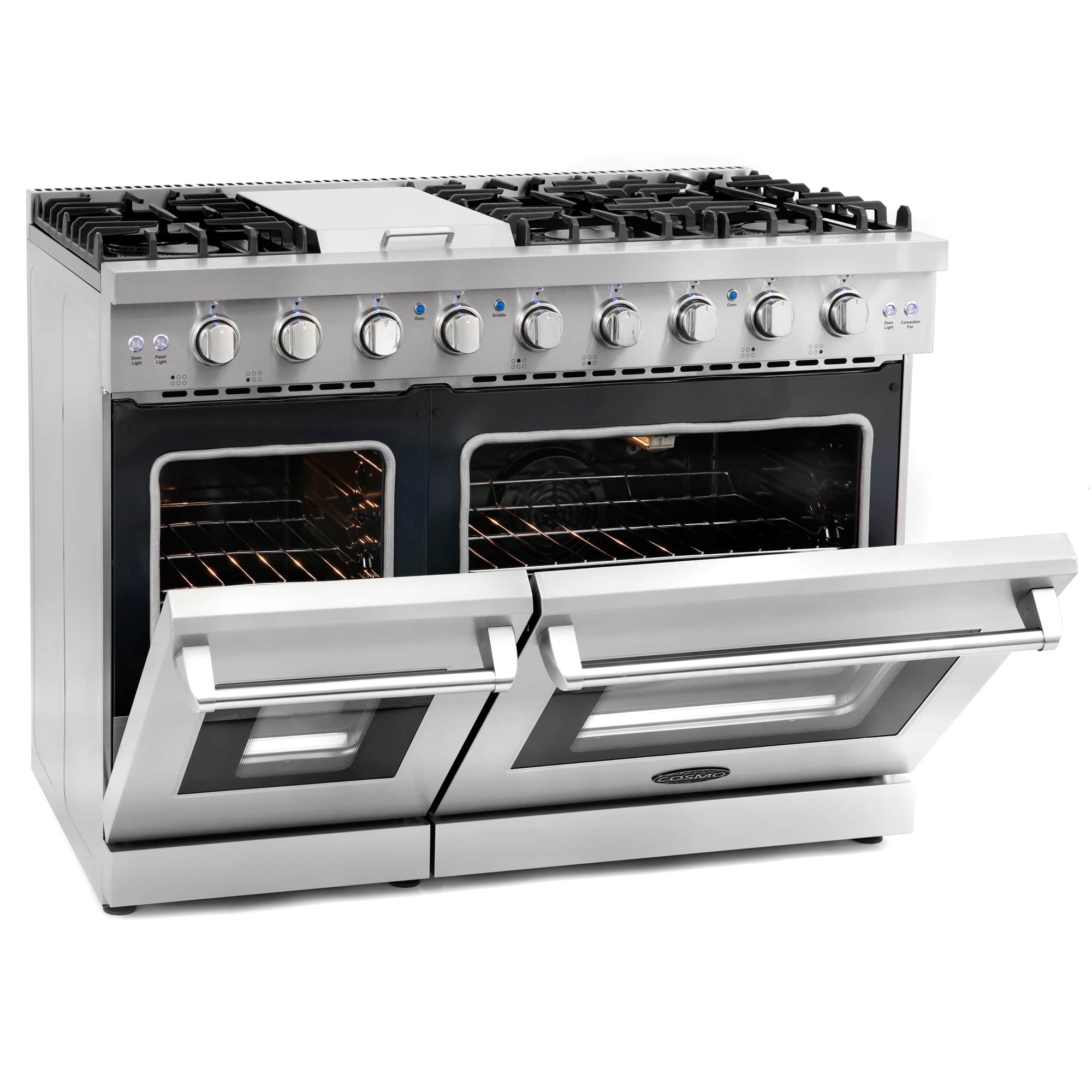 Cosmo 48-Inch 6.8 Cu. Ft. Double Oven Gas Range in Stainless Steel (COS-EPGR486G) - Image 8
