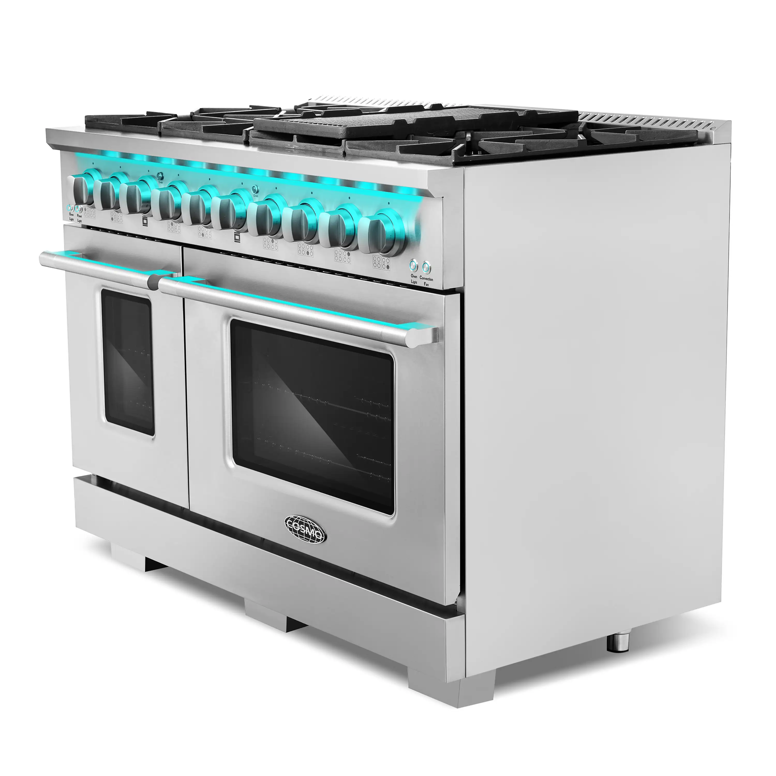 Cosmo 48-Inch High End Style Double Oven Dual Fuel Range in Stainless Steel (COS-DFRP488K) - Image 3