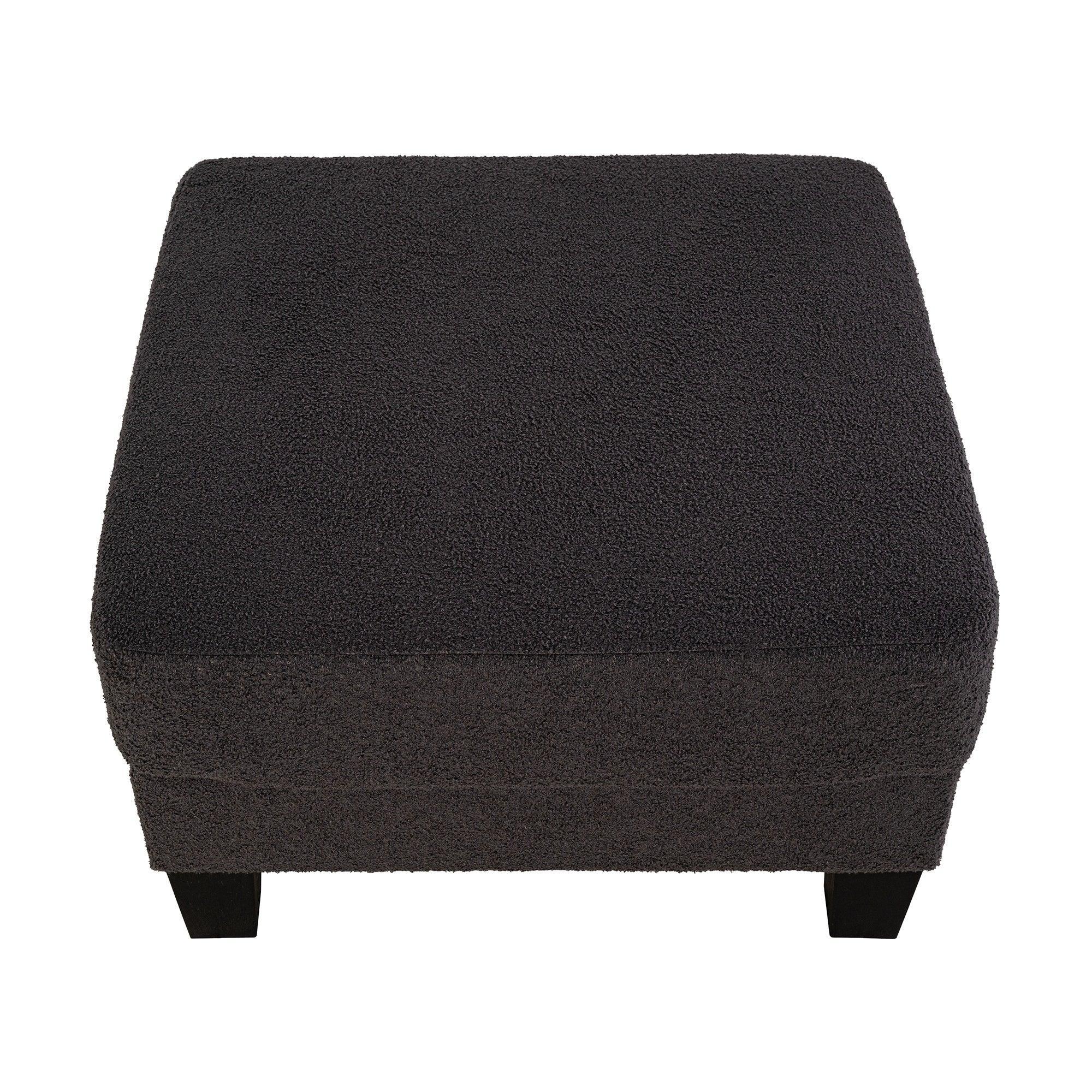 Parrot Uncle Dark Gray 3-Piece Sofa Set with Storage Ottoman & USB Charging - Image 17