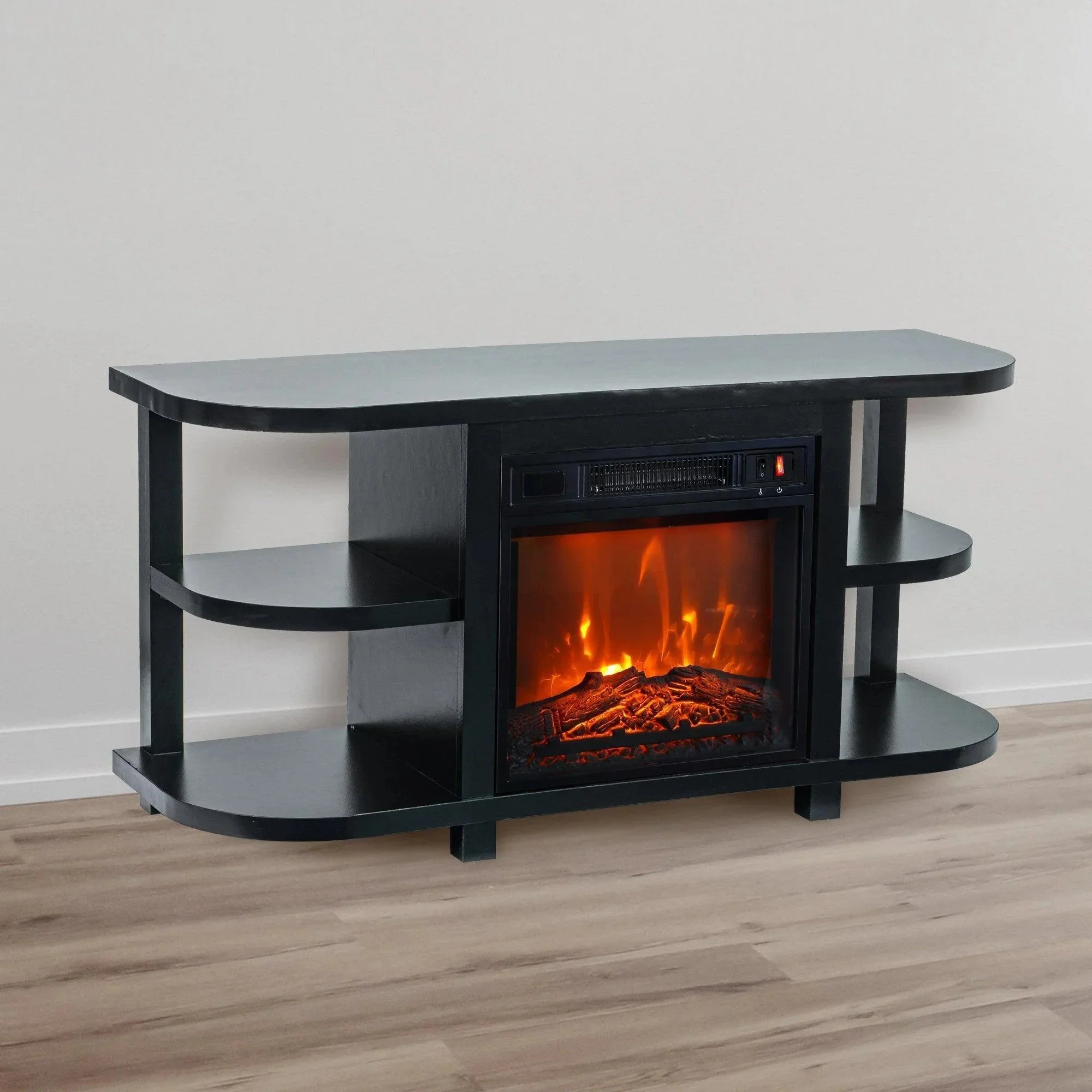 Parrot Uncle Decorative Modern 48-Inch TV Stand with 18-Inch Insert Electric Fireplace - Image 13