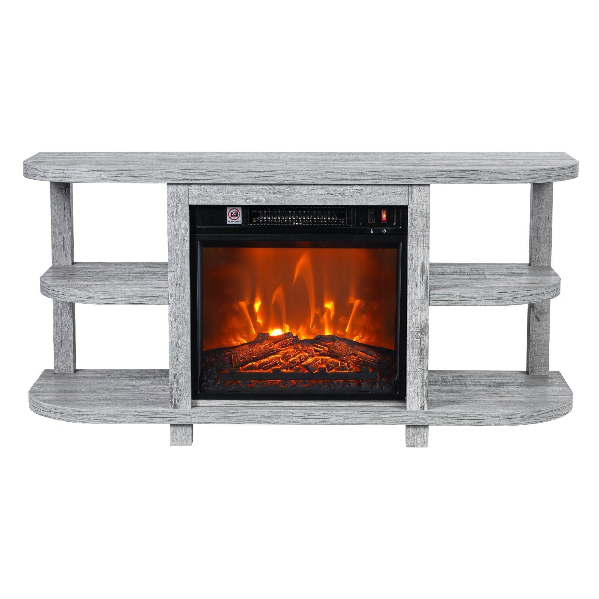 Parrot Uncle Decorative Modern 48-Inch TV Stand with 18-Inch Insert Electric Fireplace - Image 16