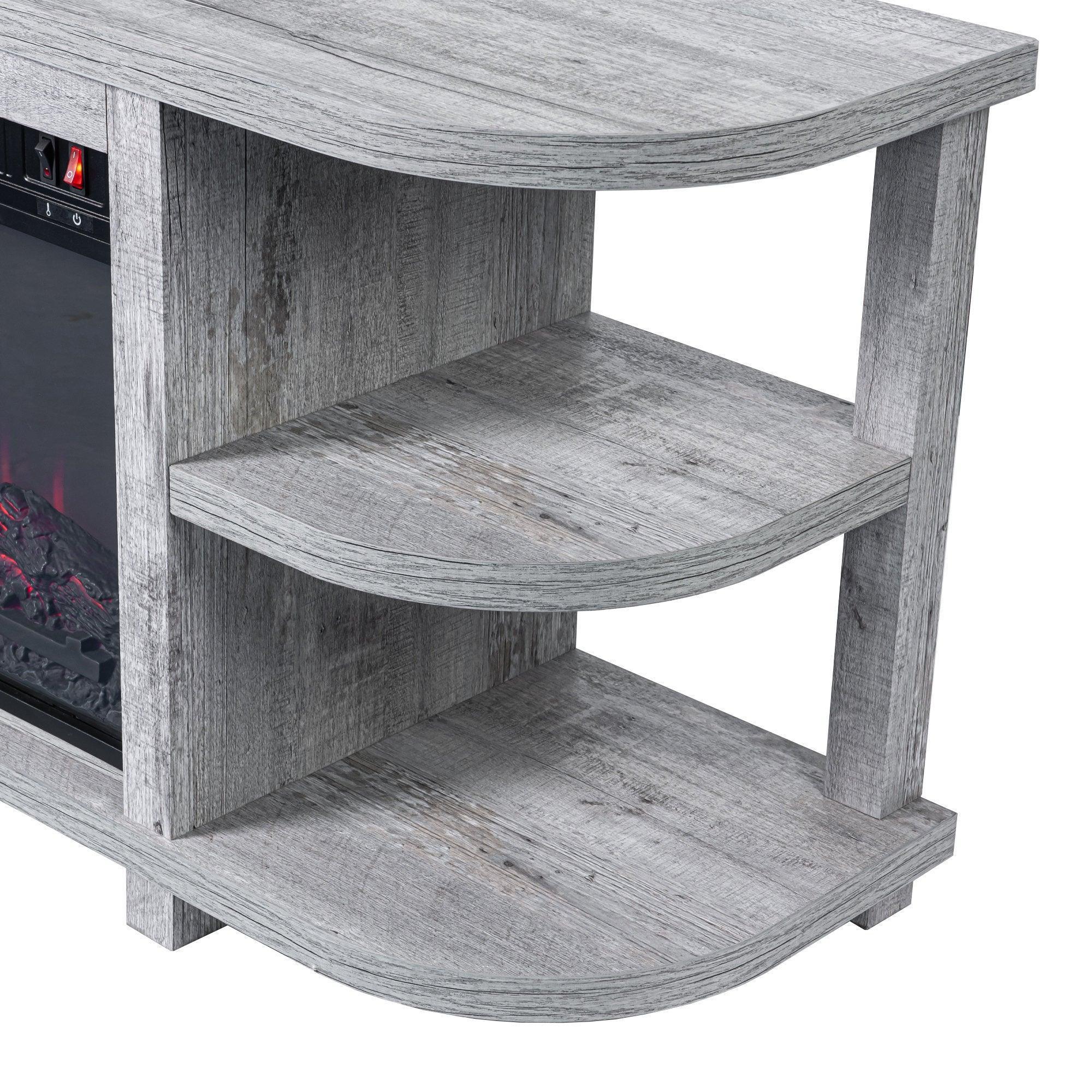Parrot Uncle Decorative Modern 48-Inch TV Stand with 18-Inch Insert Electric Fireplace - Image 18