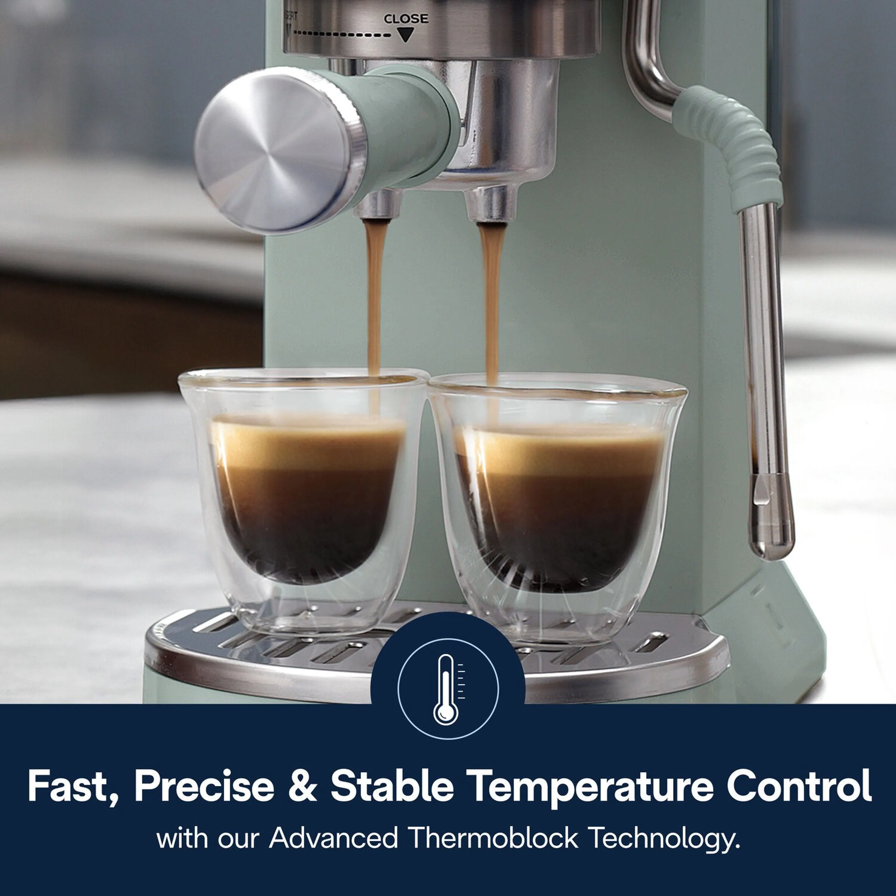 De'Longhi Dedica Duo Pump Espresso Machine with Cold Brew, Frothing Wand in Green (EC890GR) - Image 17