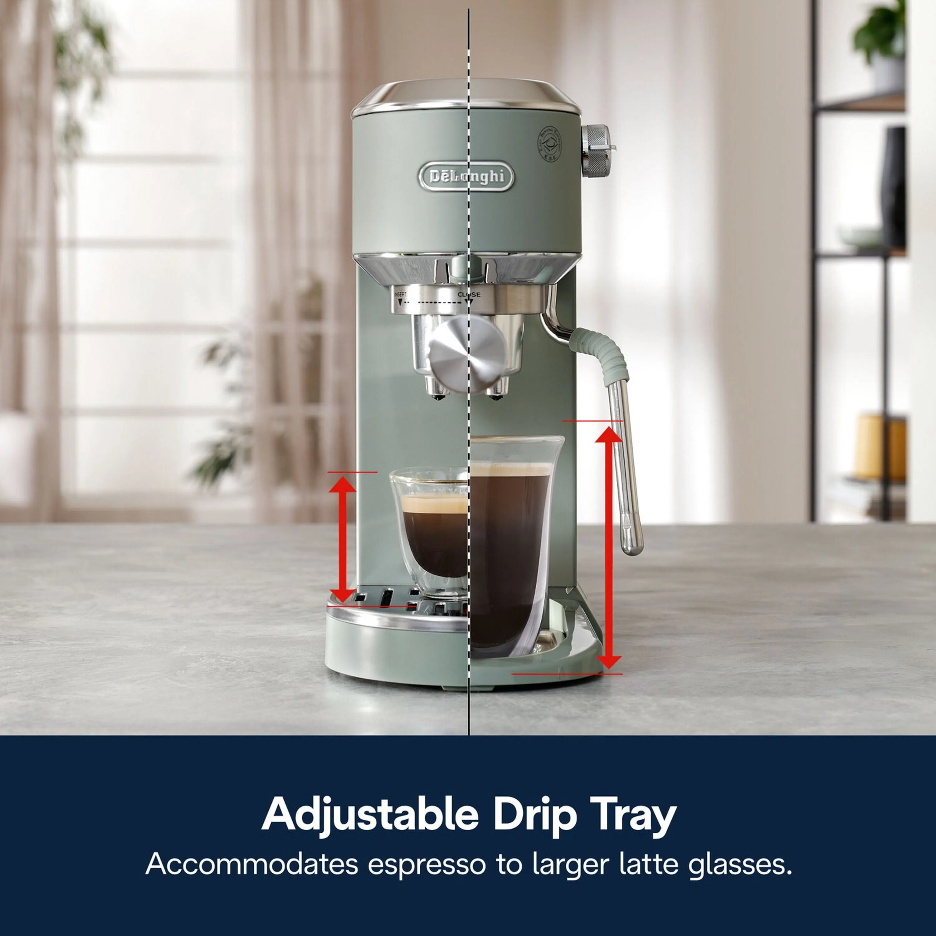De'Longhi Dedica Duo Pump Espresso Machine with Cold Brew, Frothing Wand in Green (EC890GR) - Image 21