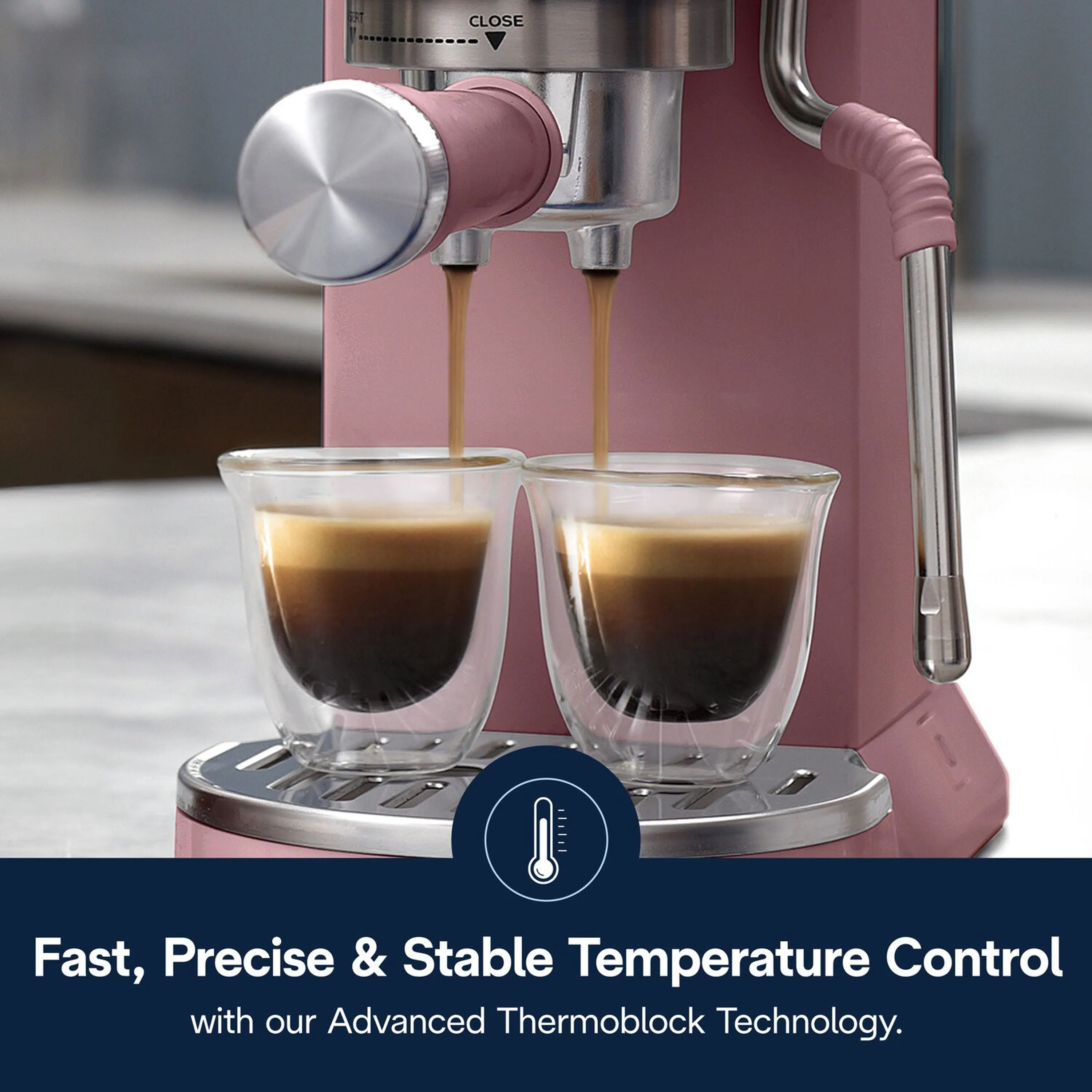 De'Longhi Dedica Duo Pump Espresso Machine with Cold Brew, Frothing Wand in Pink (EC890PK) - Image 22