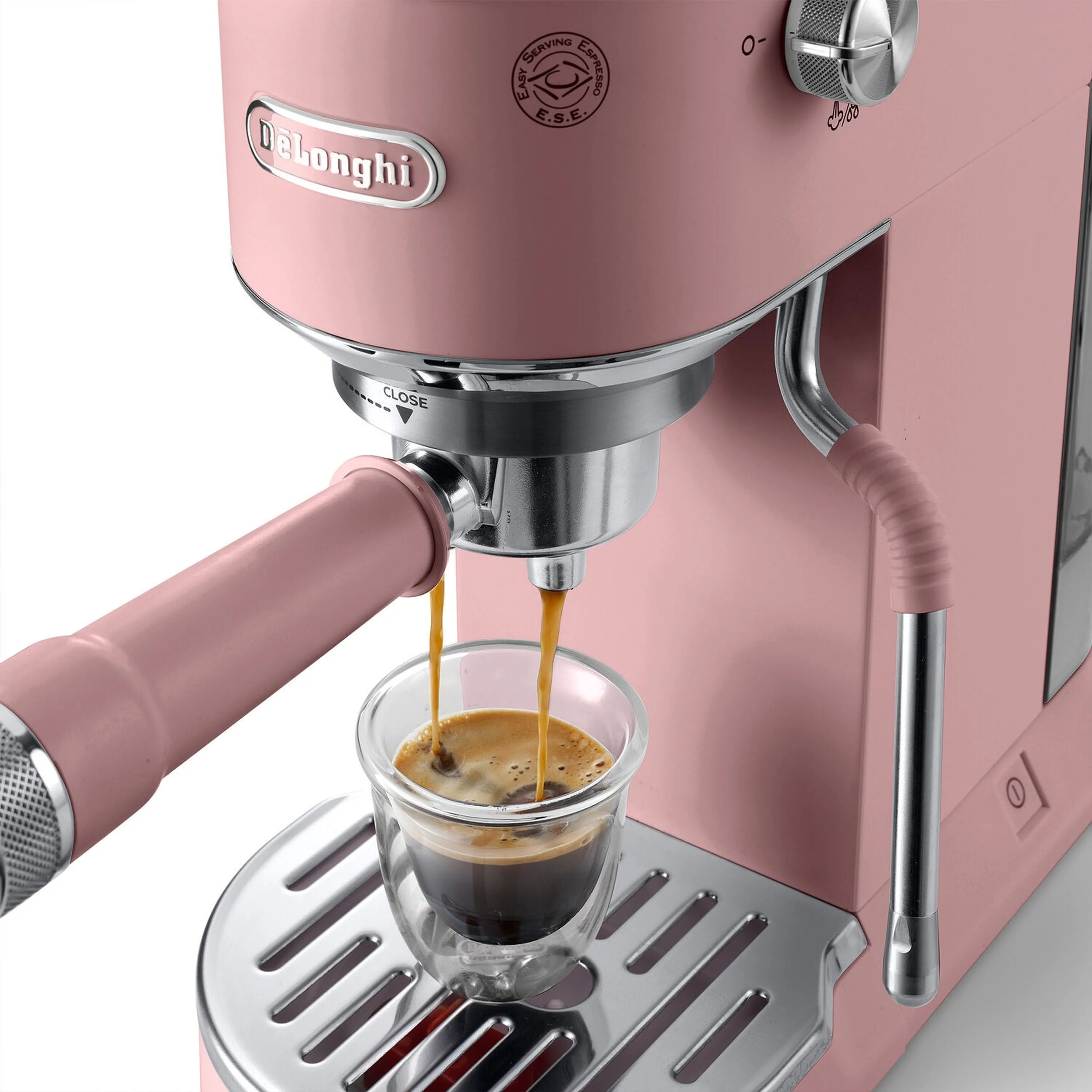De'Longhi Dedica Duo Pump Espresso Machine with Cold Brew, Frothing Wand in Pink (EC890PK) - Image 7