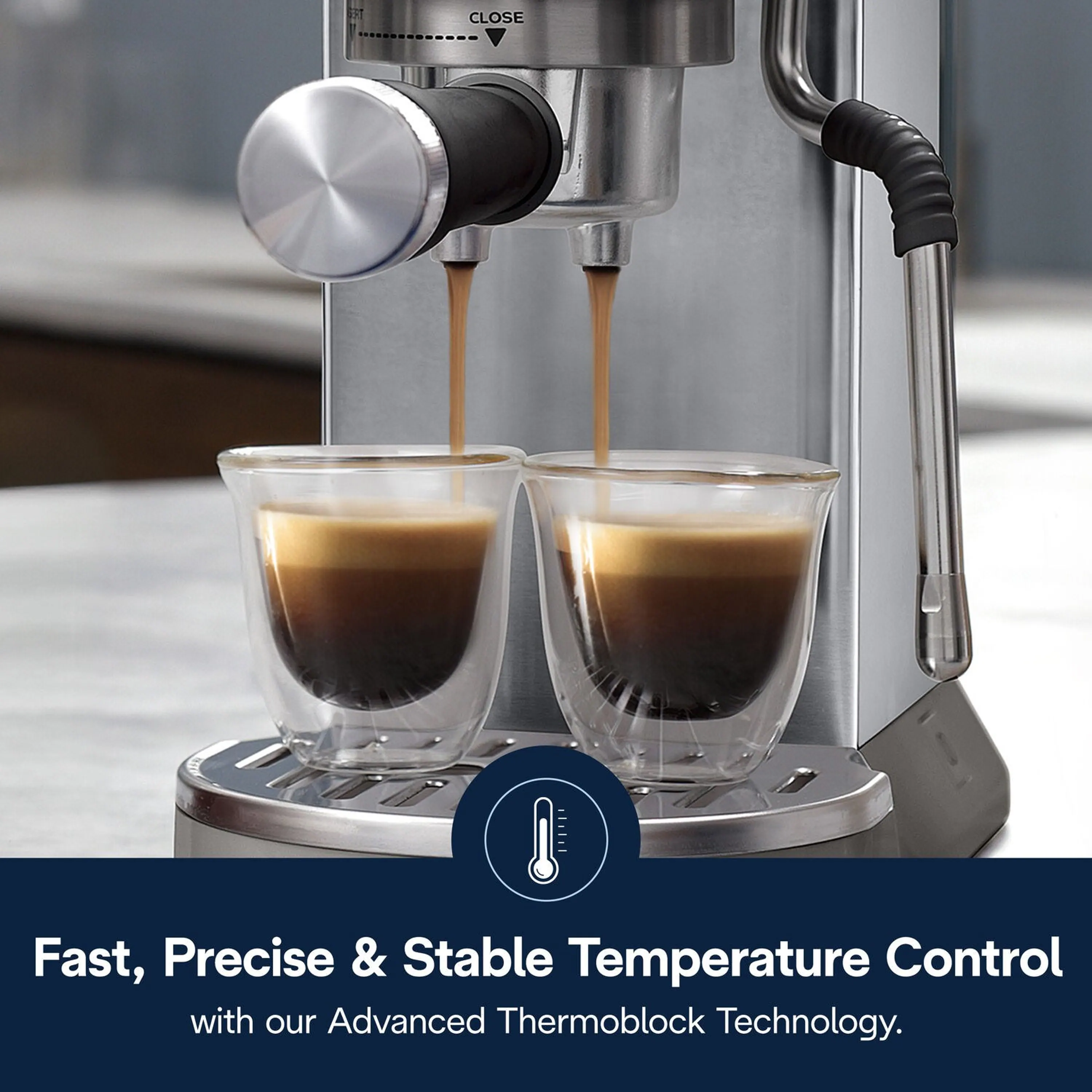De'Longhi Dedica Duo Pump Espresso Machine with Cold Brew, Frothing Wand in Stainless (EC890M) - Image 11