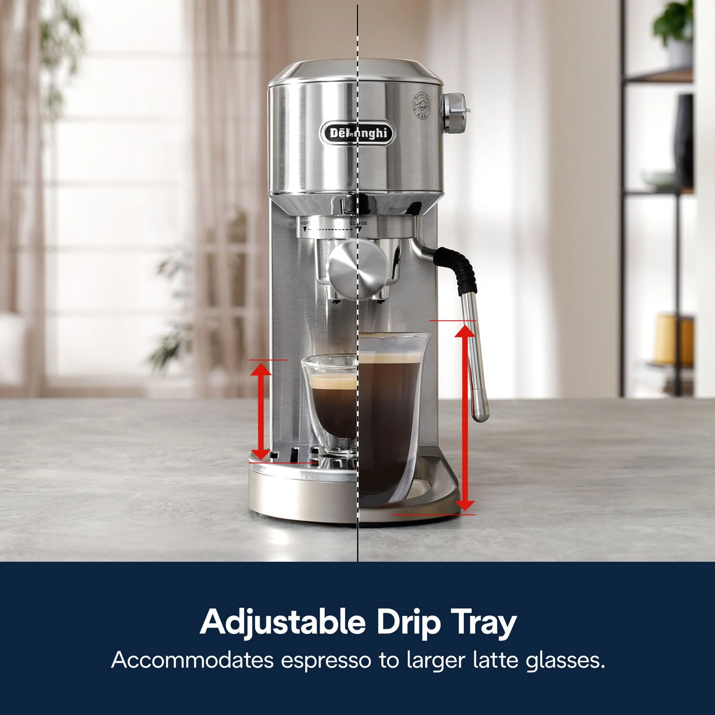 De'Longhi Dedica Duo Pump Espresso Machine with Cold Brew, Frothing Wand in Stainless (EC890M) - Image 12