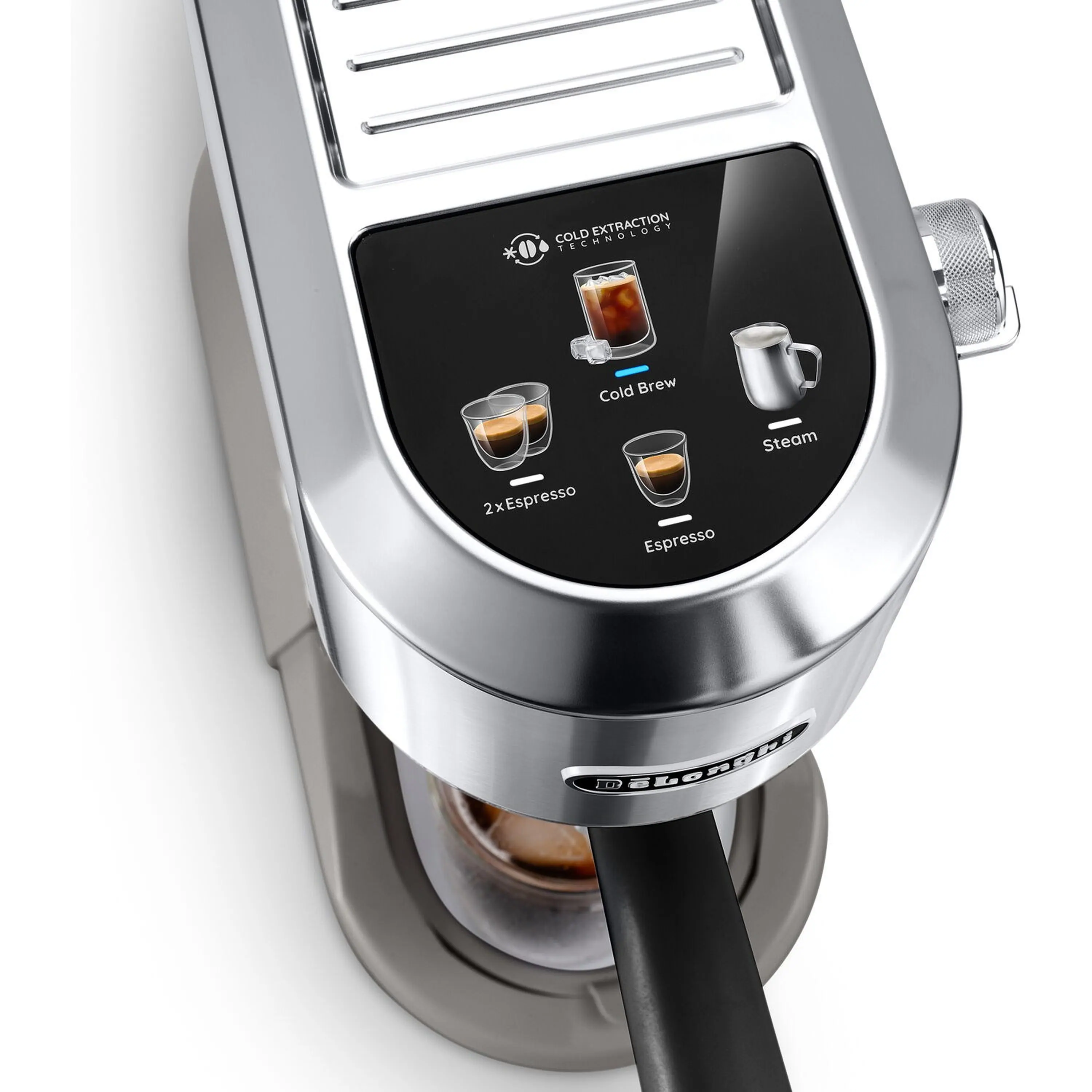 De'Longhi Dedica Duo Pump Espresso Machine with Cold Brew, Frothing Wand in Stainless (EC890M) - Image 5