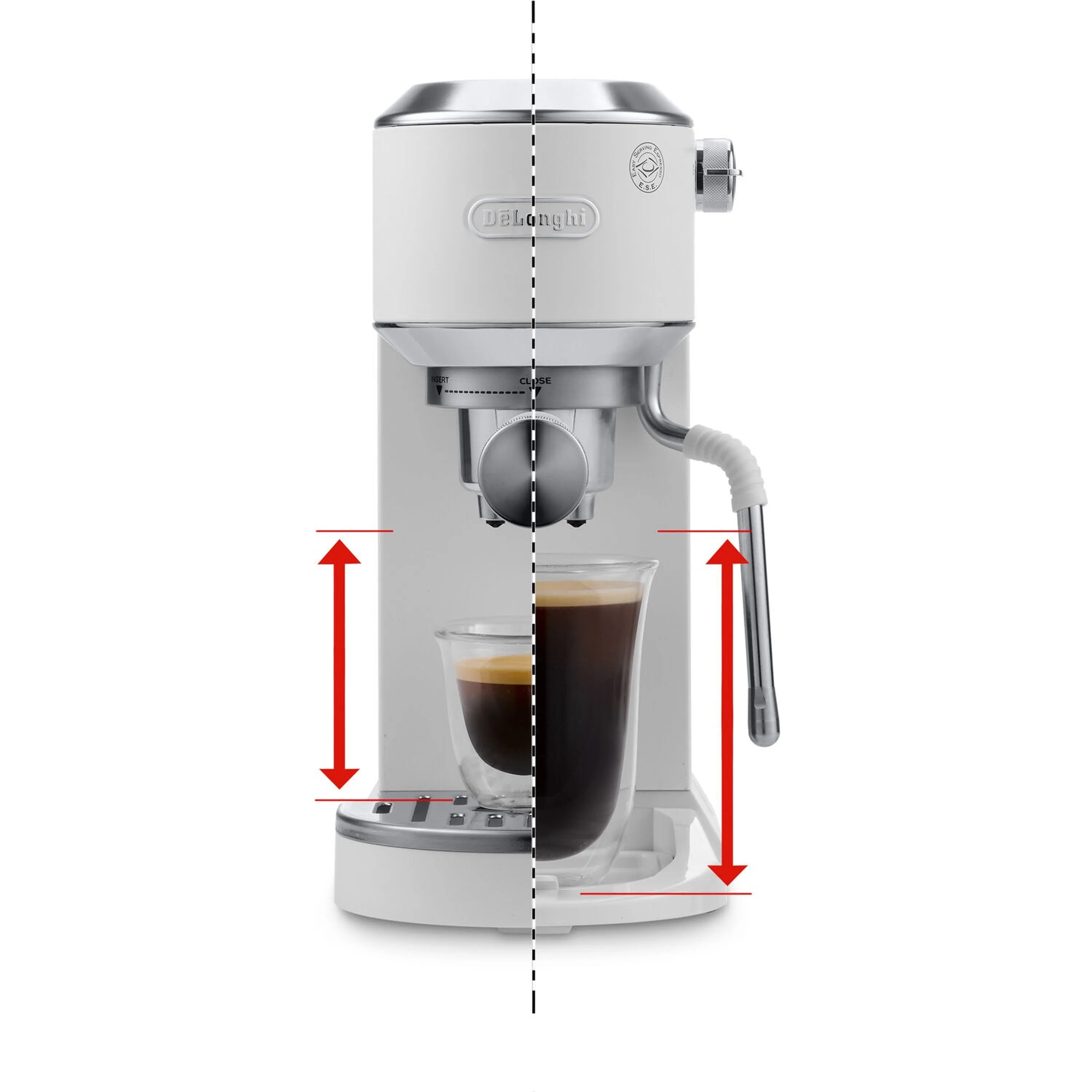 De'Longhi Dedica Duo Pump Espresso Machine with Cold Brew, Frothing Wand in Vanilla (EC890WI) - Image 11