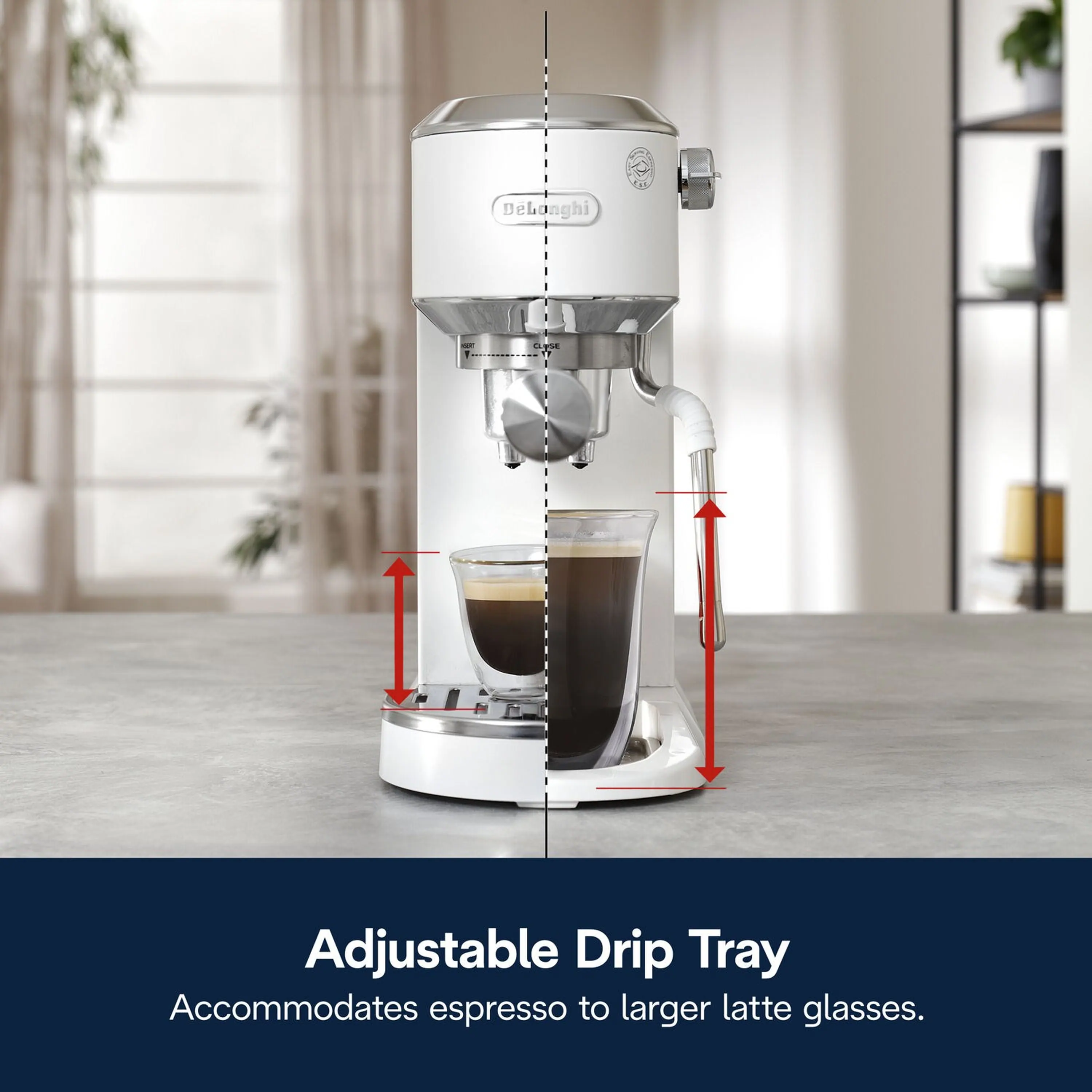 De'Longhi Dedica Duo Pump Espresso Machine with Cold Brew, Frothing Wand in Vanilla (EC890WI) - Image 15