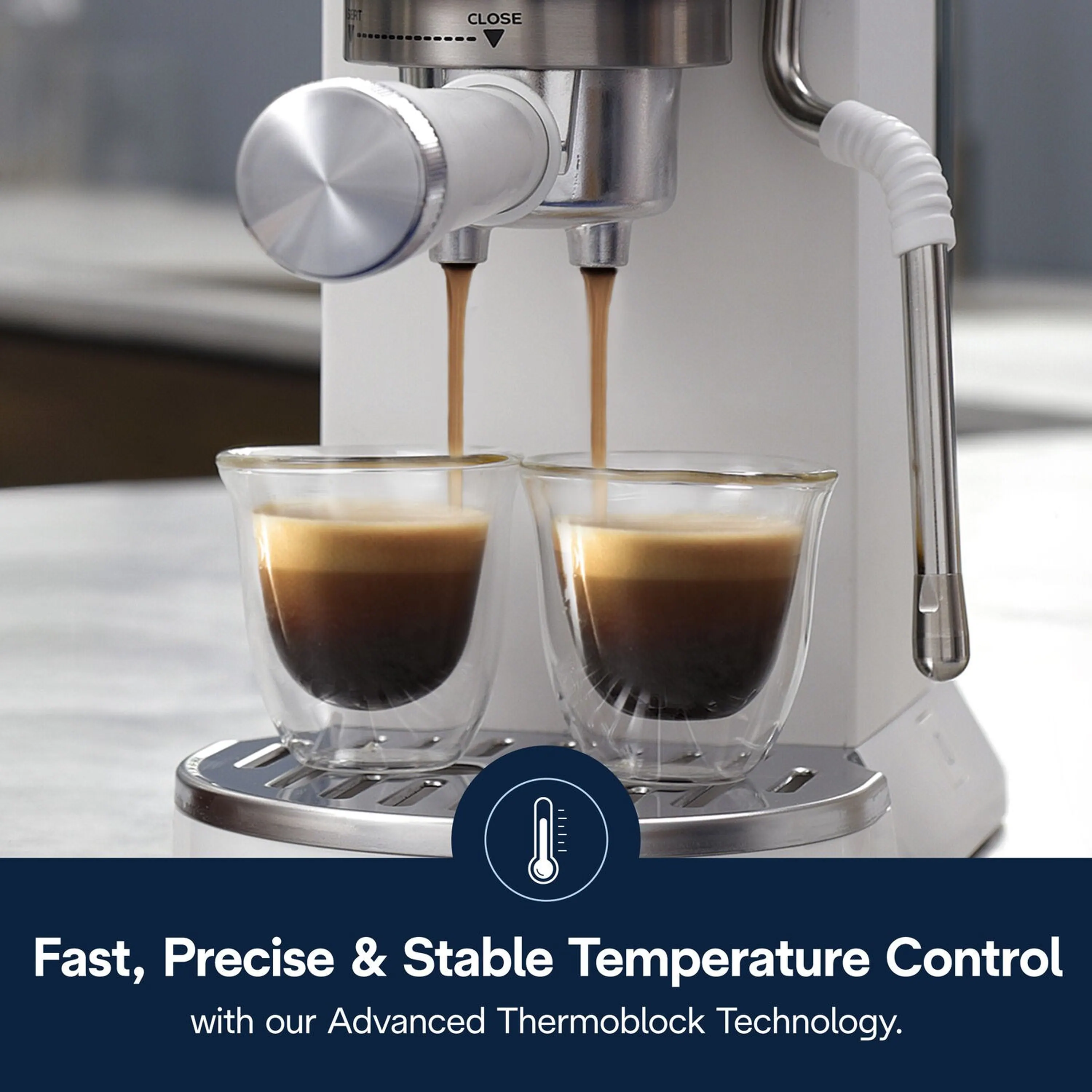 De'Longhi Dedica Duo Pump Espresso Machine with Cold Brew, Frothing Wand in Vanilla (EC890WI) - Image 17