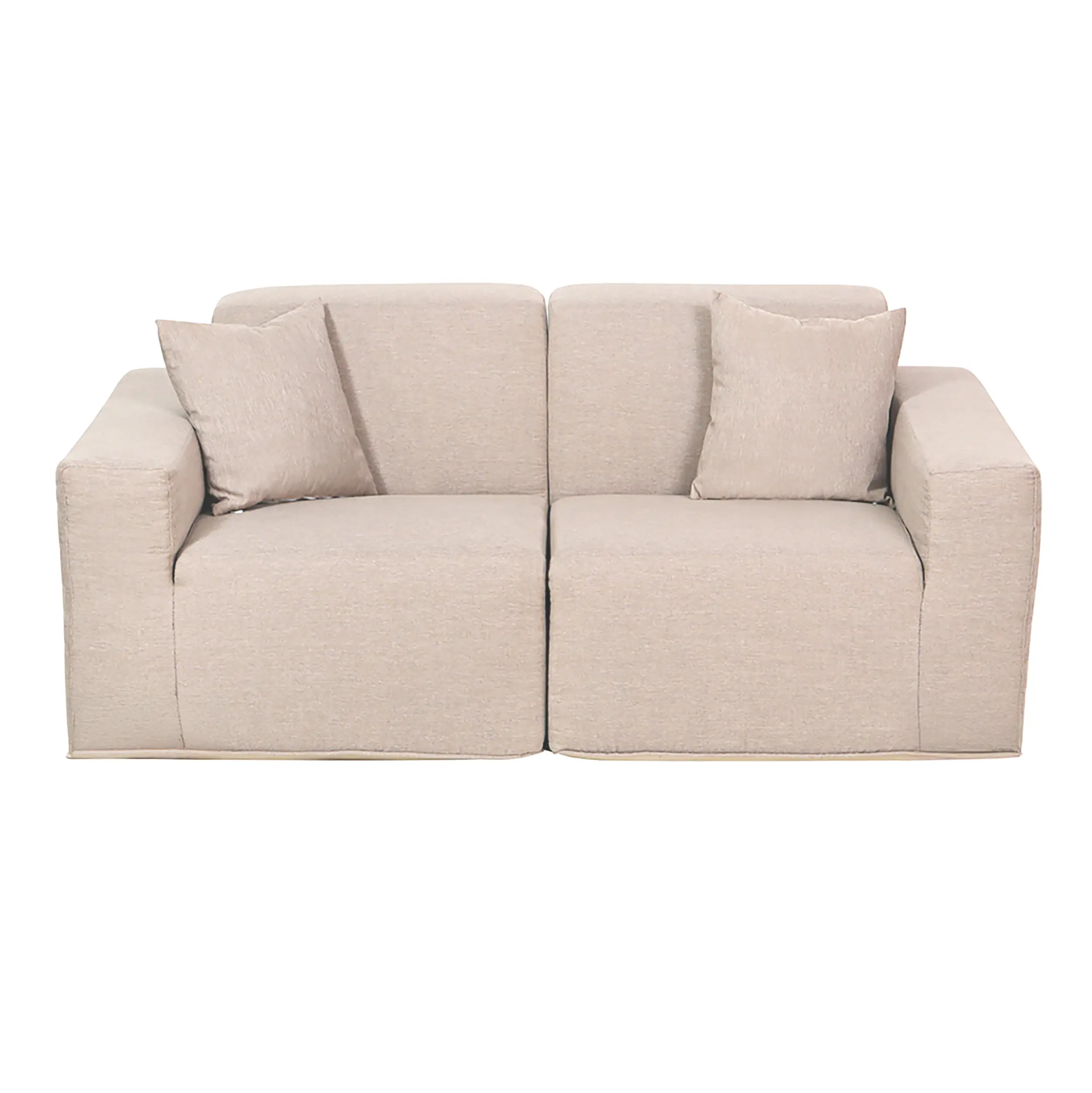 Deko Living 2 Piece Seating Beige Compressed Foam Sectional Sofa (CIF50217SET) - Image 2