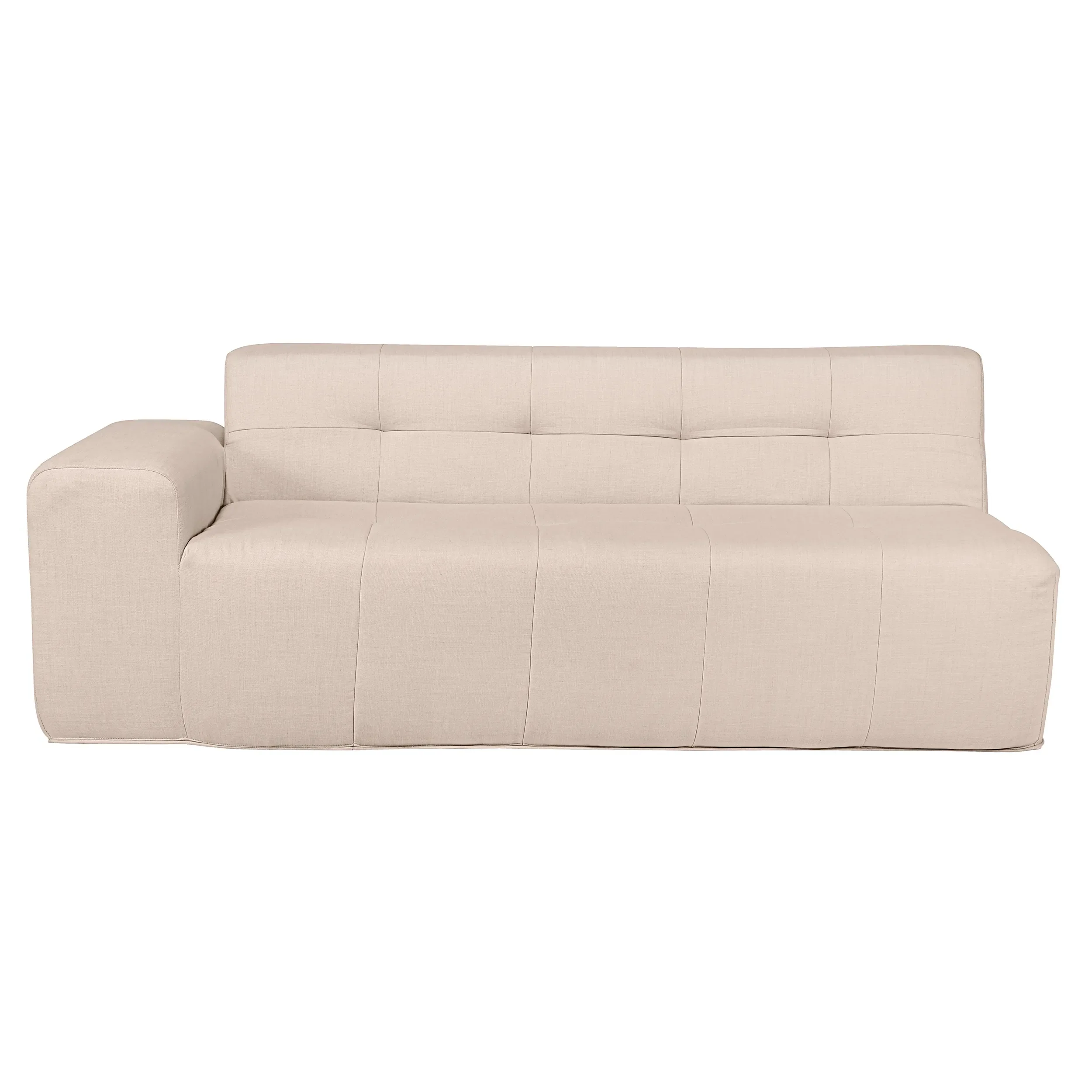 Deko Living 3 Piece Beige Compressed Foam Sectional Sofa Lounger and Table Set (CIF50218) - Image 4