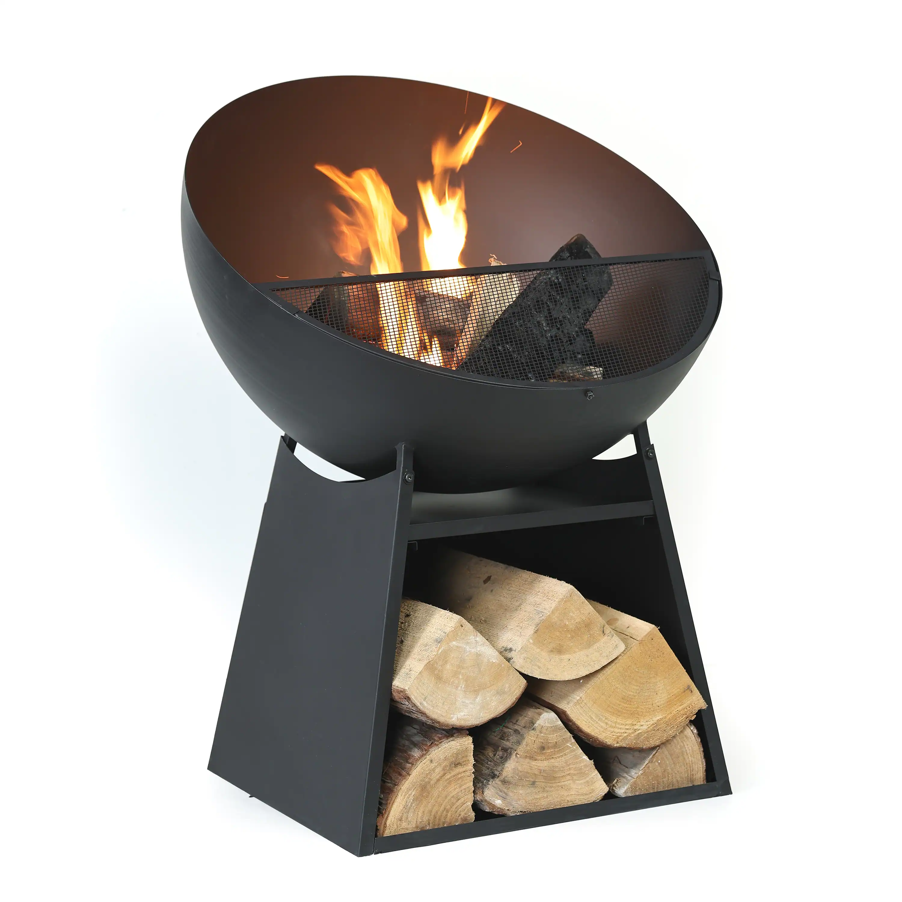 Deko Living 30-Inch Round Outdoor Steel Wood Burning Fire Pit (COB10515) - Image 3