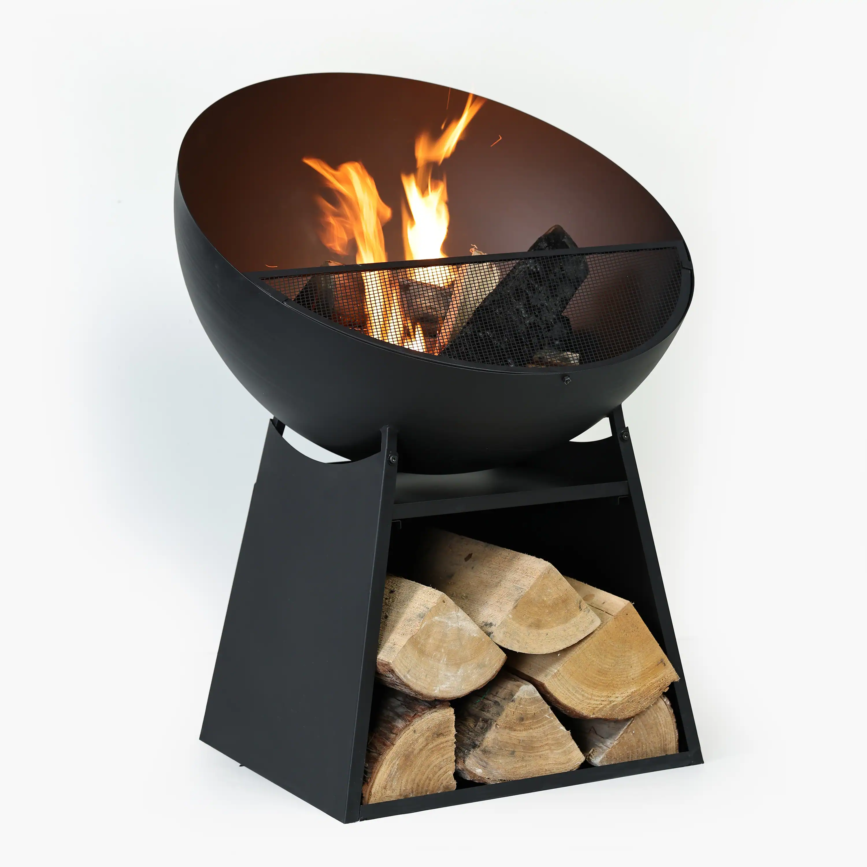 Deko Living 30-Inch Round Outdoor Steel Wood Burning Fire Pit (COB10515) - Image 4
