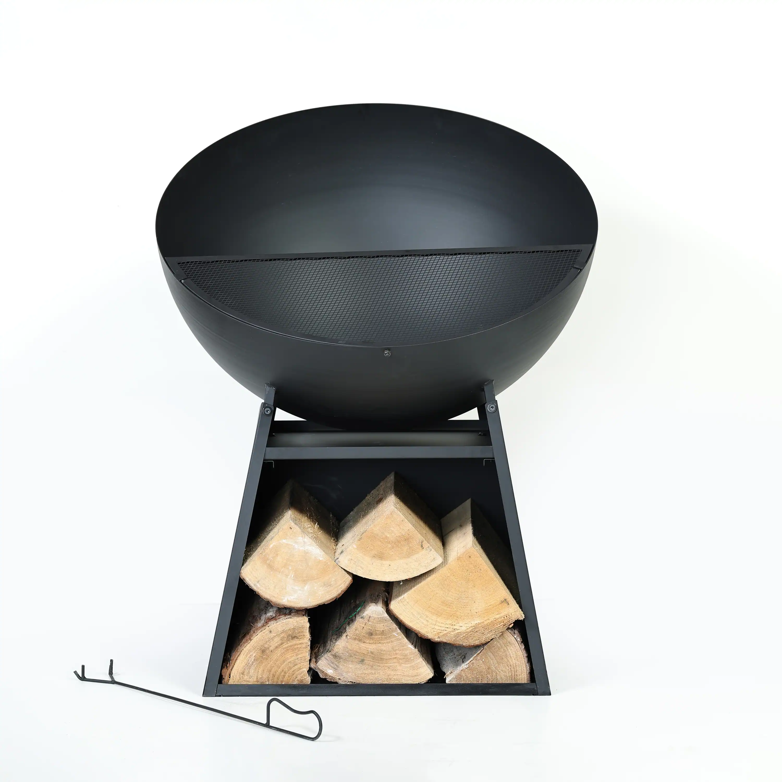 Deko Living 30-Inch Round Outdoor Steel Wood Burning Fire Pit (COB10515) - Image 5