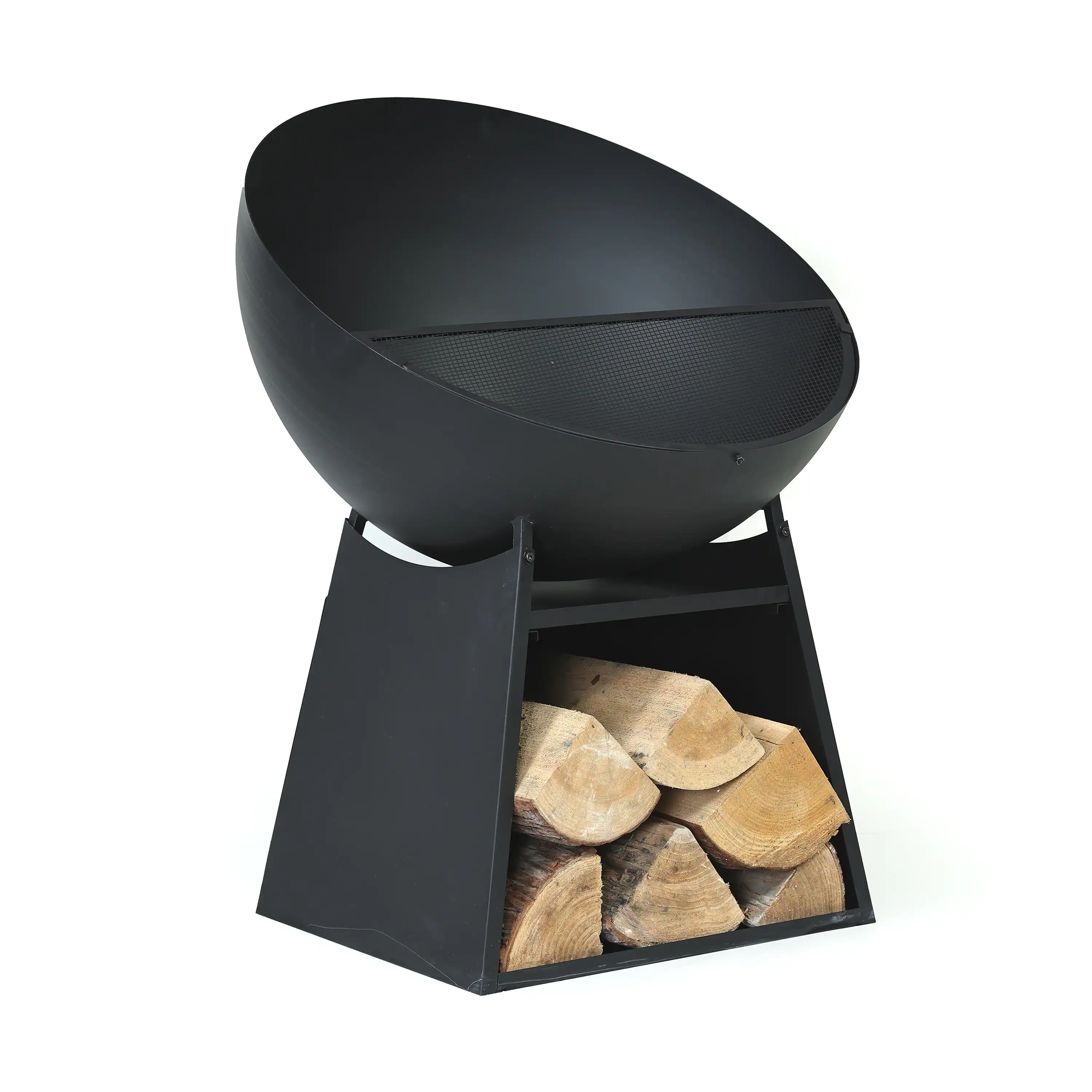 Deko Living 30-Inch Round Outdoor Steel Wood Burning Fire Pit (COB10515) - Image 6