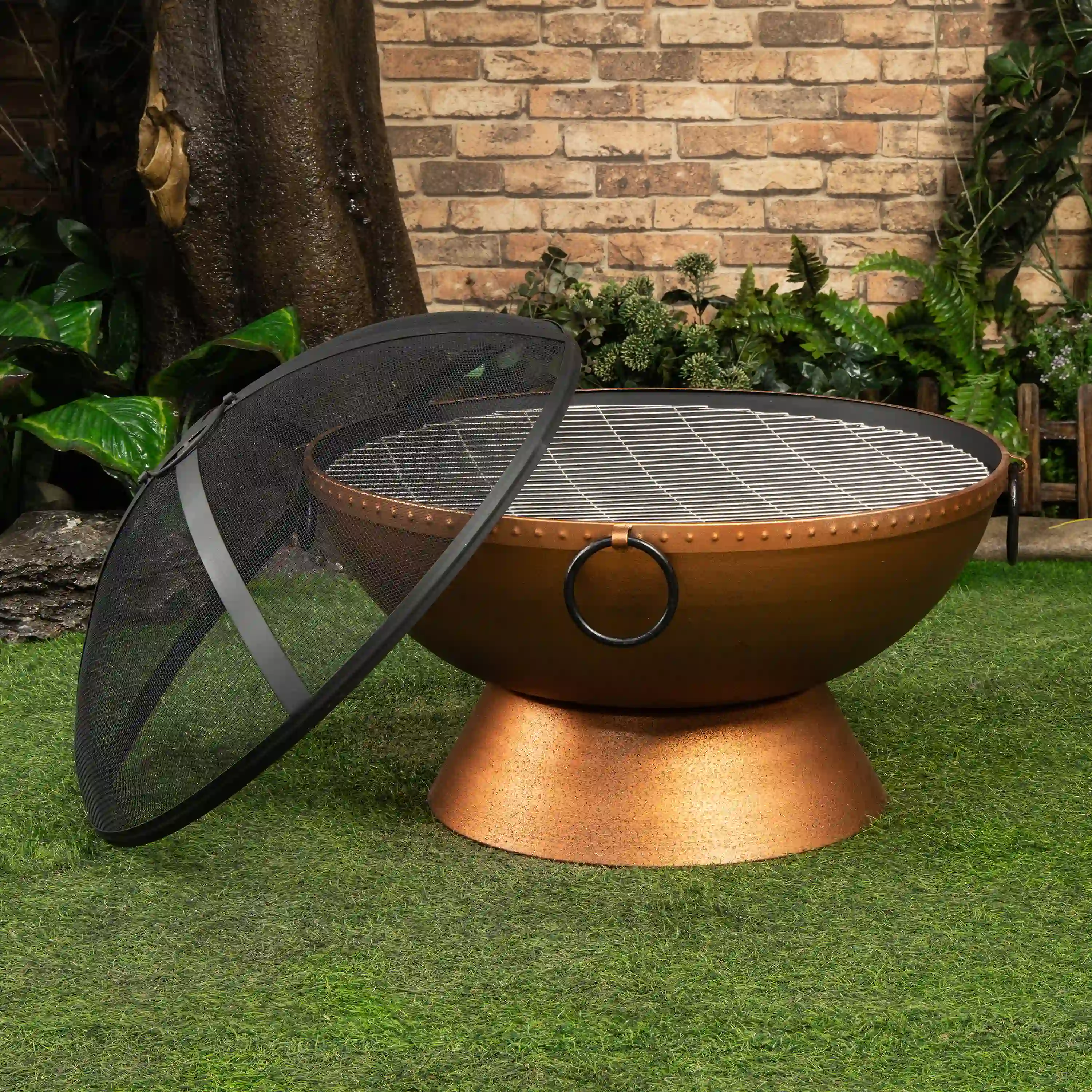 Deko Living 31-Inch Round Outdoor Steel Woodburning Firebowl/Firepit (COB10512) - Image 3