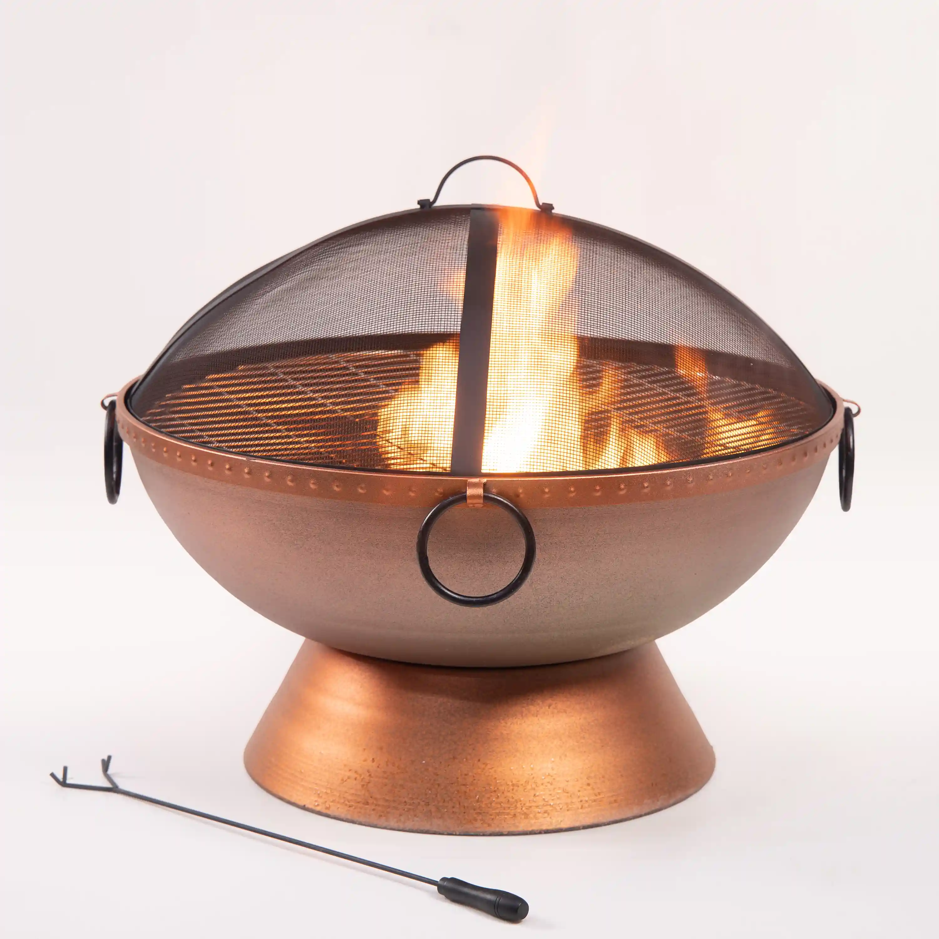 Deko Living 31-Inch Round Outdoor Steel Woodburning Firebowl/Firepit (COB10512) - Image 8