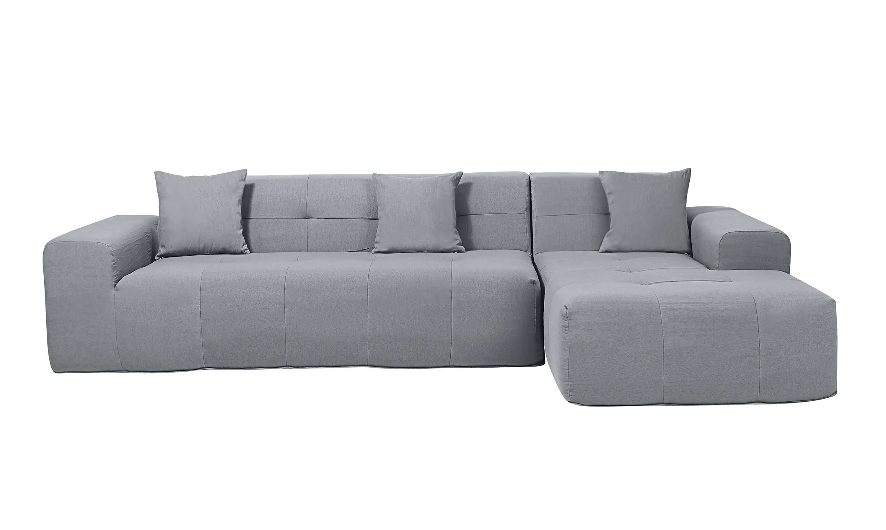 Deko Living 4 Piece Gray Outdoor Compressed Foam Sectional Sofa Lounger and Table Set (COP30018) - Image 4